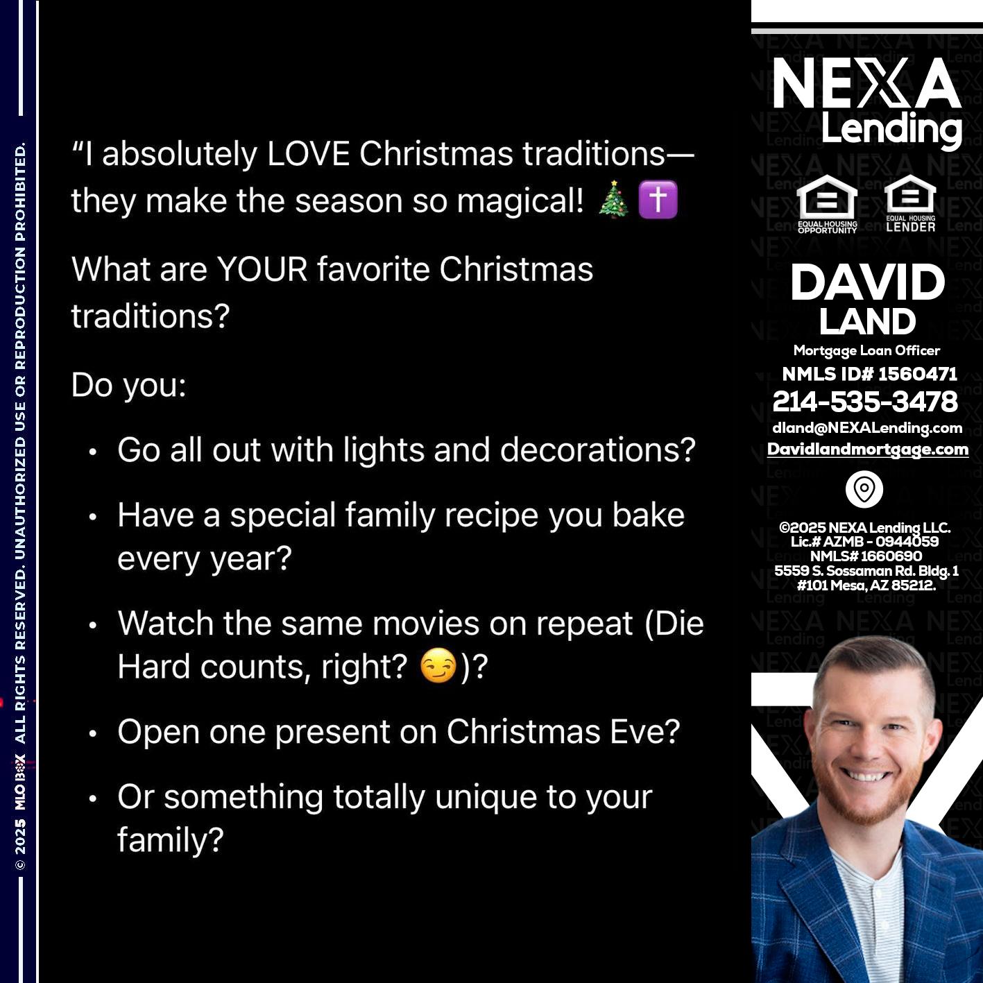 I love christmas - David Land -Mortgage Loan Officer