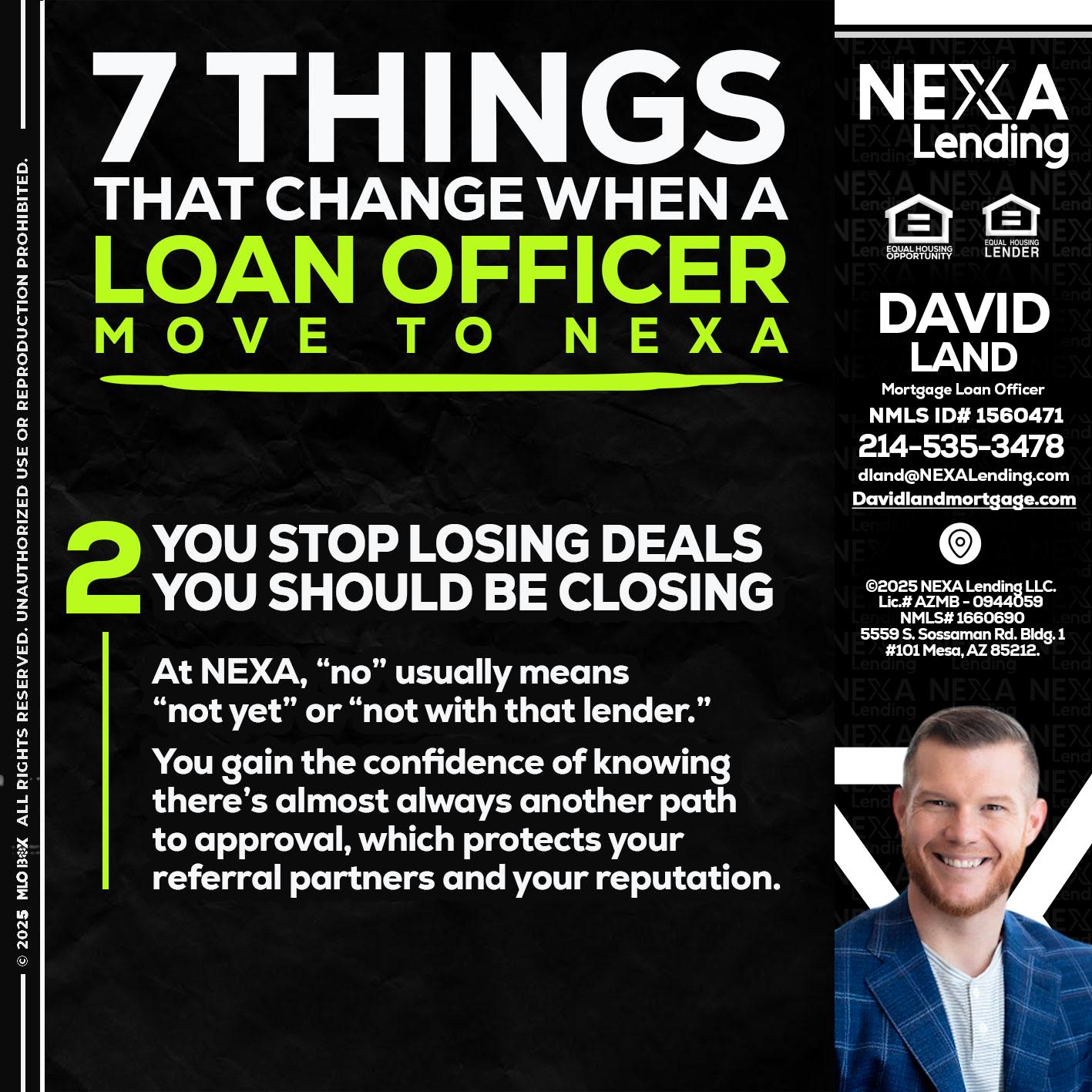 7 THINGS (2) - David Land -Mortgage Loan Officer