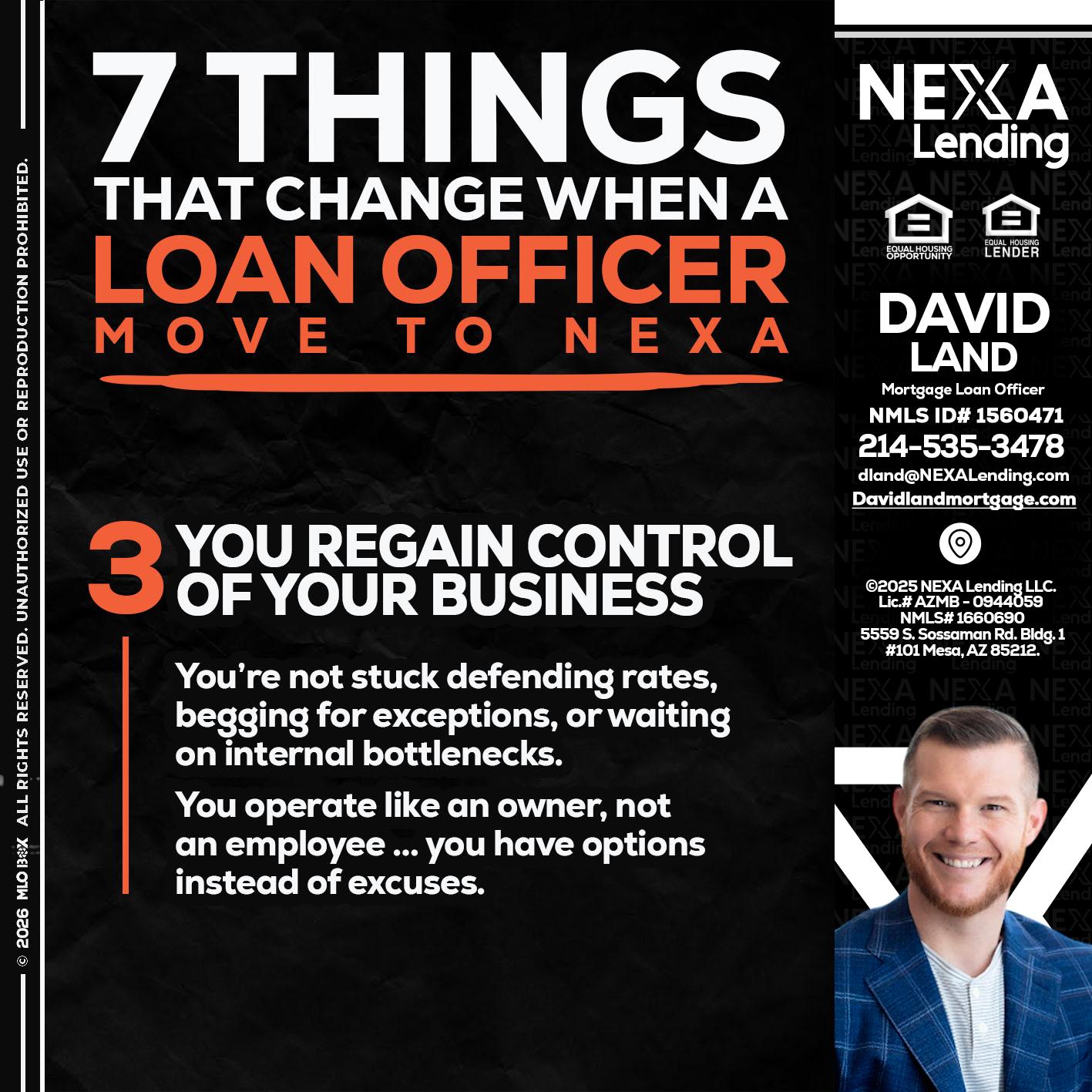 7 things (3) - David Land -Mortgage Loan Officer