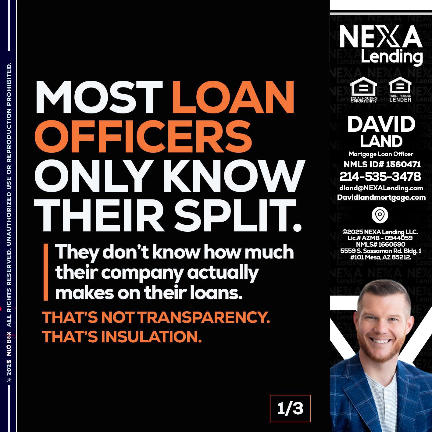1 OF 3 - David Land -Mortgage Loan Officer