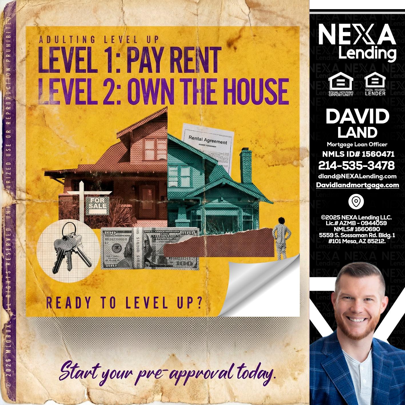 LEVEL 1 - David Land -Mortgage Loan Officer