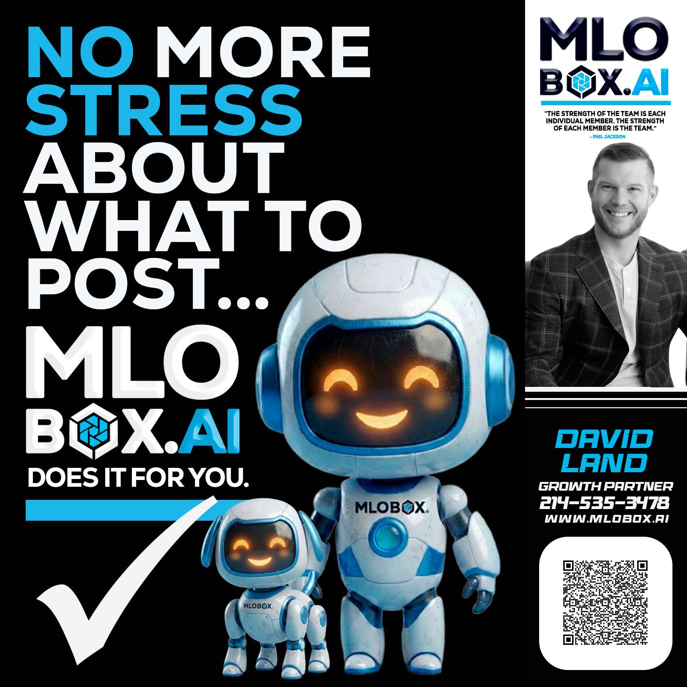 NO MORE STRESS - David Land -Mortgage Loan Officer