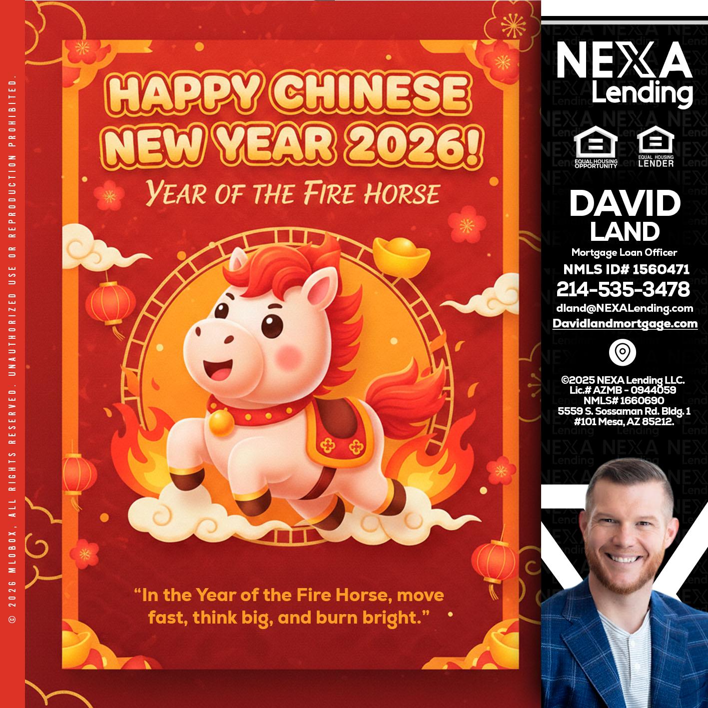 happy Chinese new year - David Land -Mortgage Loan Officer
