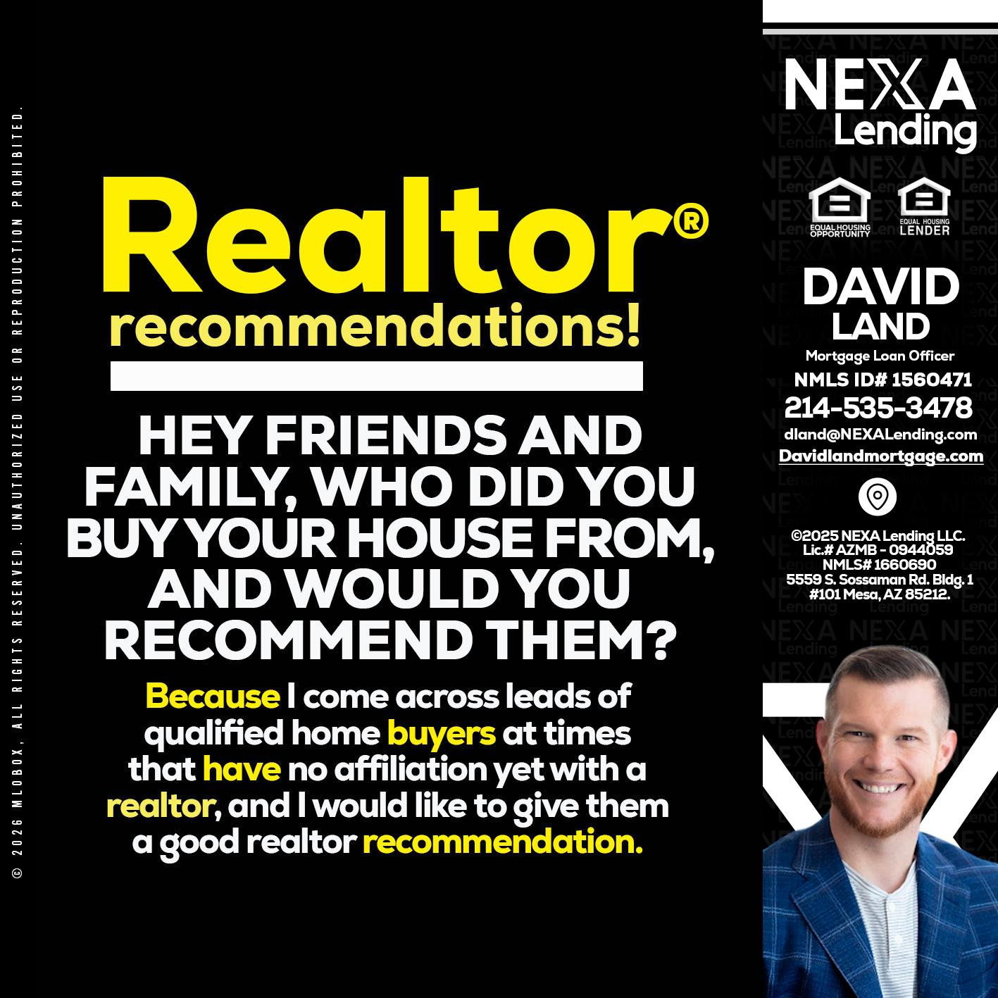 REALTOR - David Land -Mortgage Loan Officer