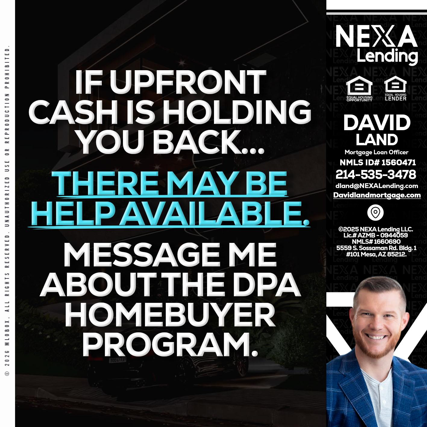 IF UPFRONT - David Land -Mortgage Loan Officer