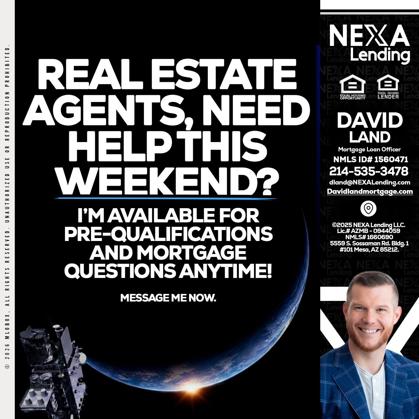 REAL ESTATE AGENTS - David Land -Mortgage Loan Officer