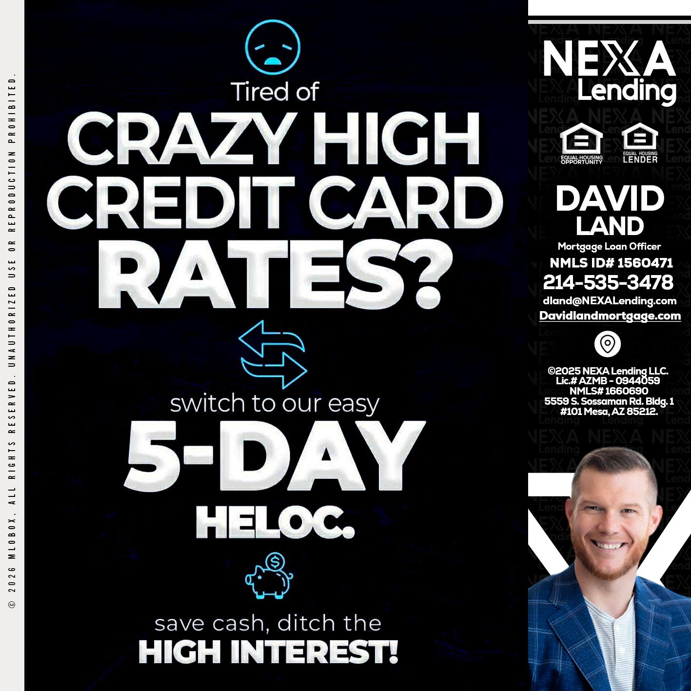 CRAZY HIGH - David Land -Mortgage Loan Officer
