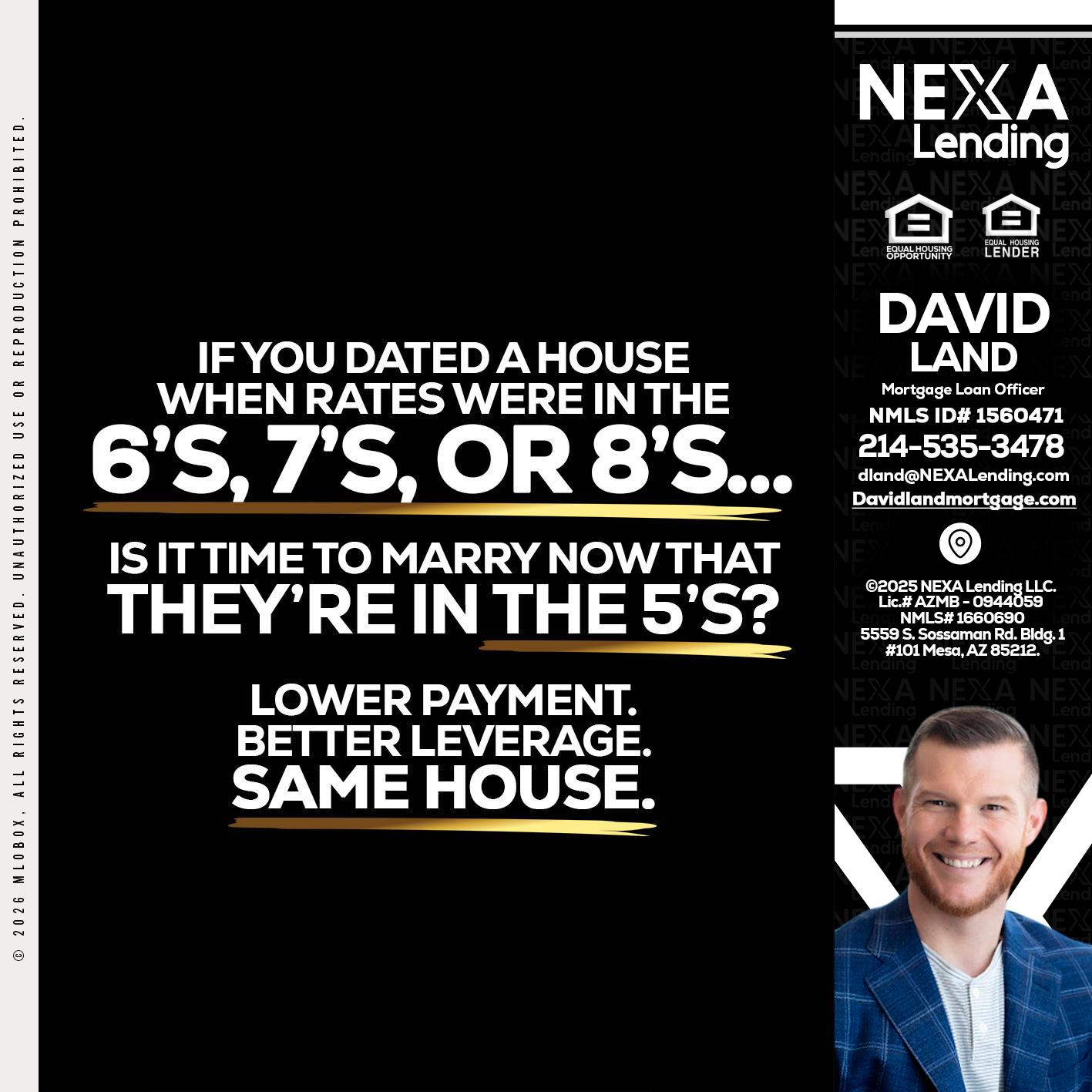 if you dated a house - David Land -Mortgage Loan Officer