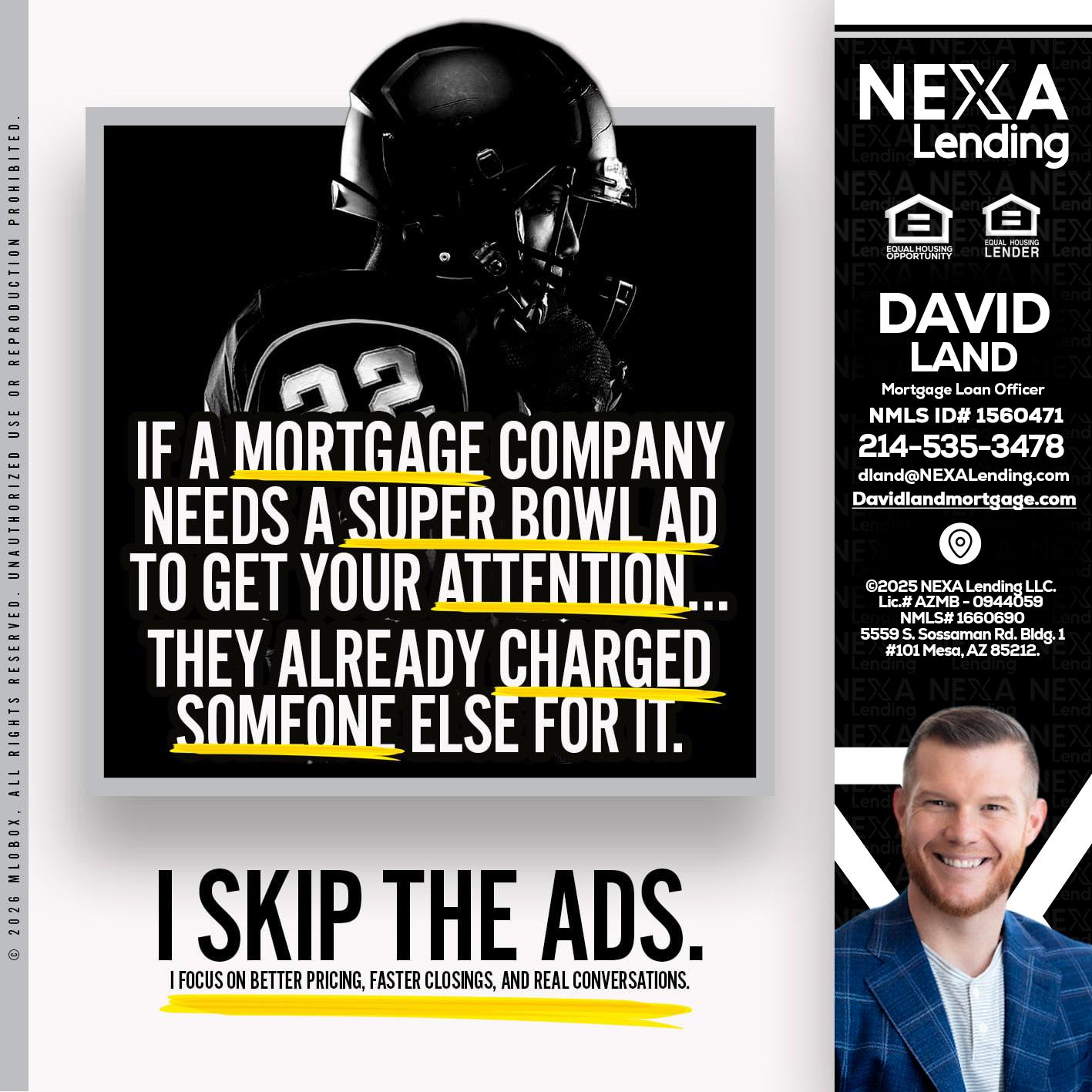 if a mortgage ad - David Land -Mortgage Loan Officer