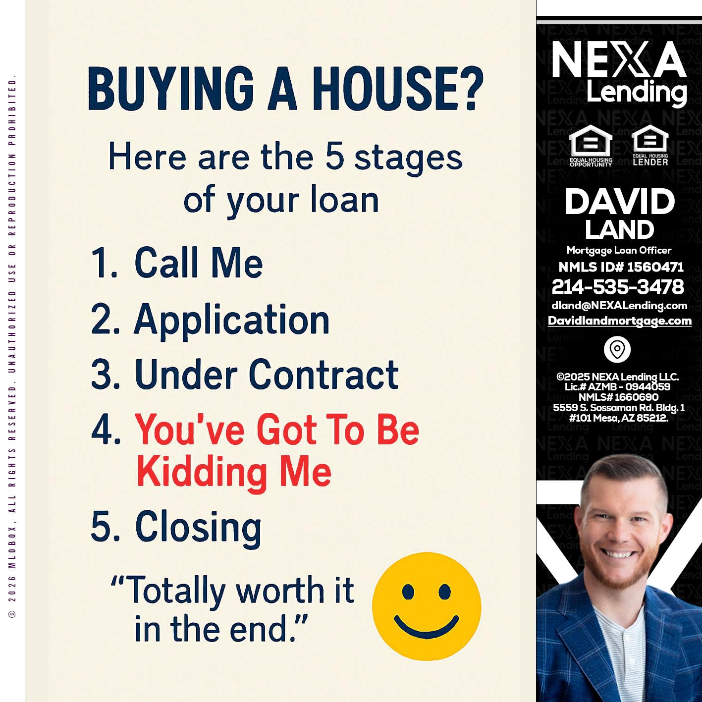 BUYING A HOUSE - David Land -Mortgage Loan Officer