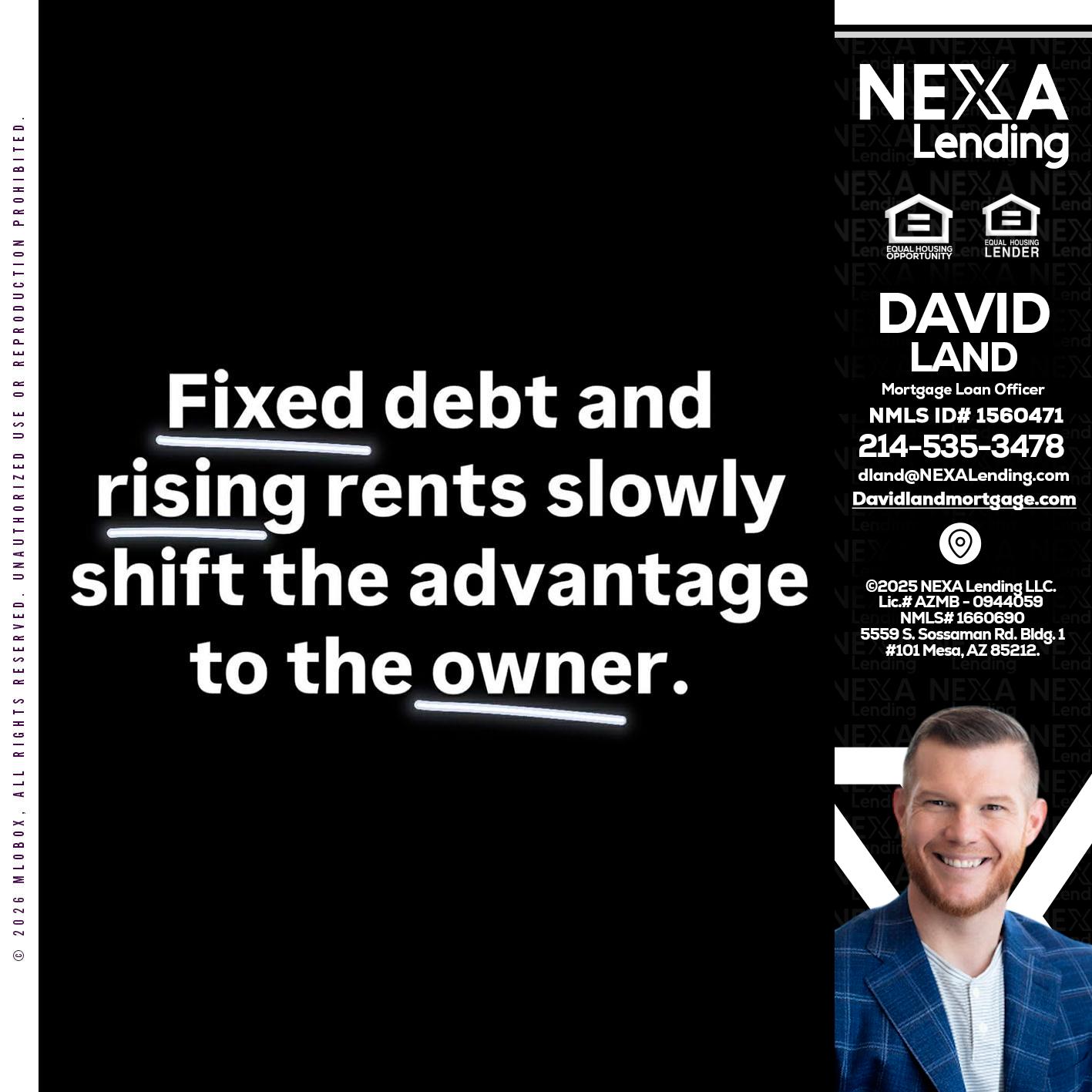 FIXED DEBT - David Land -Mortgage Loan Officer