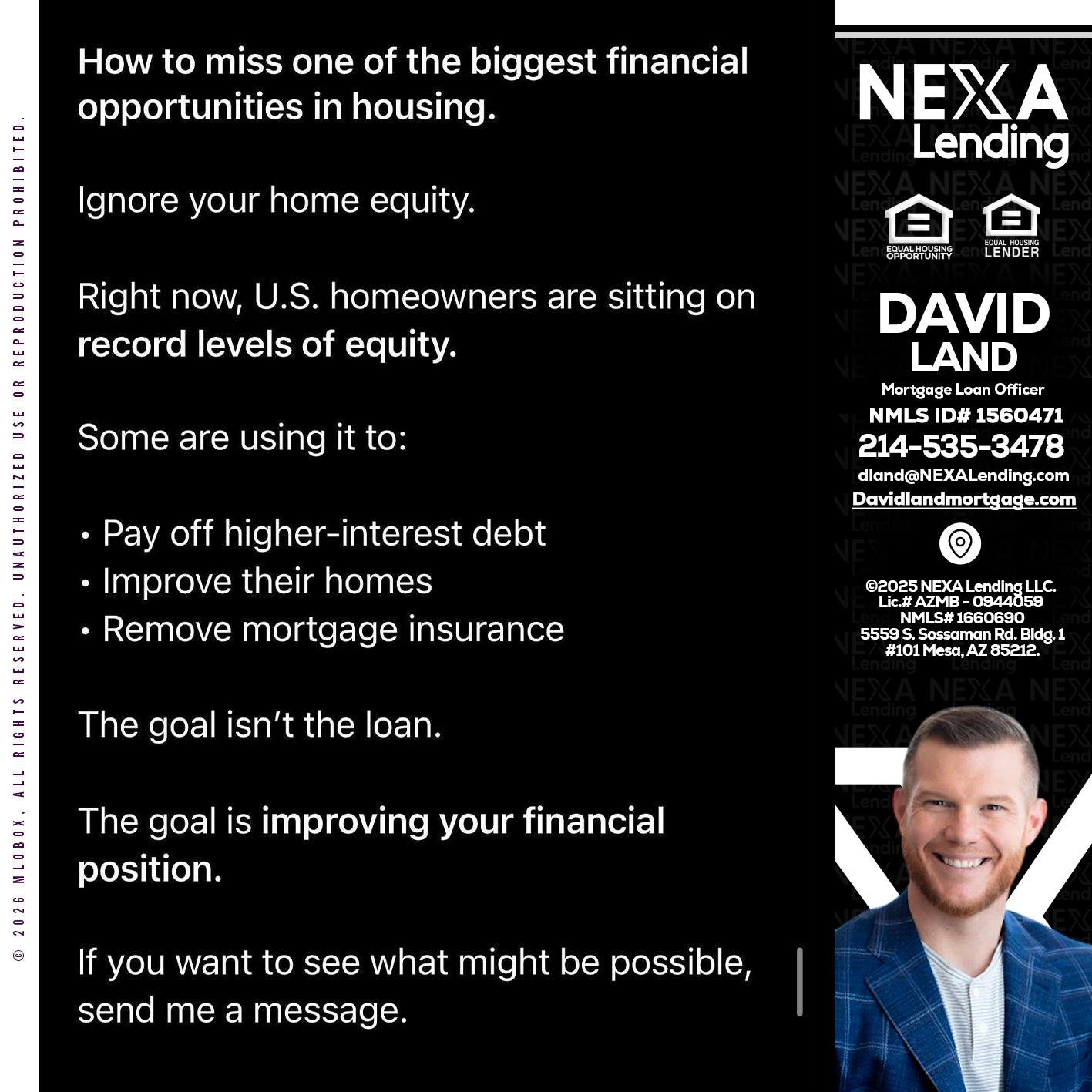 how to miss - David Land -Mortgage Loan Officer