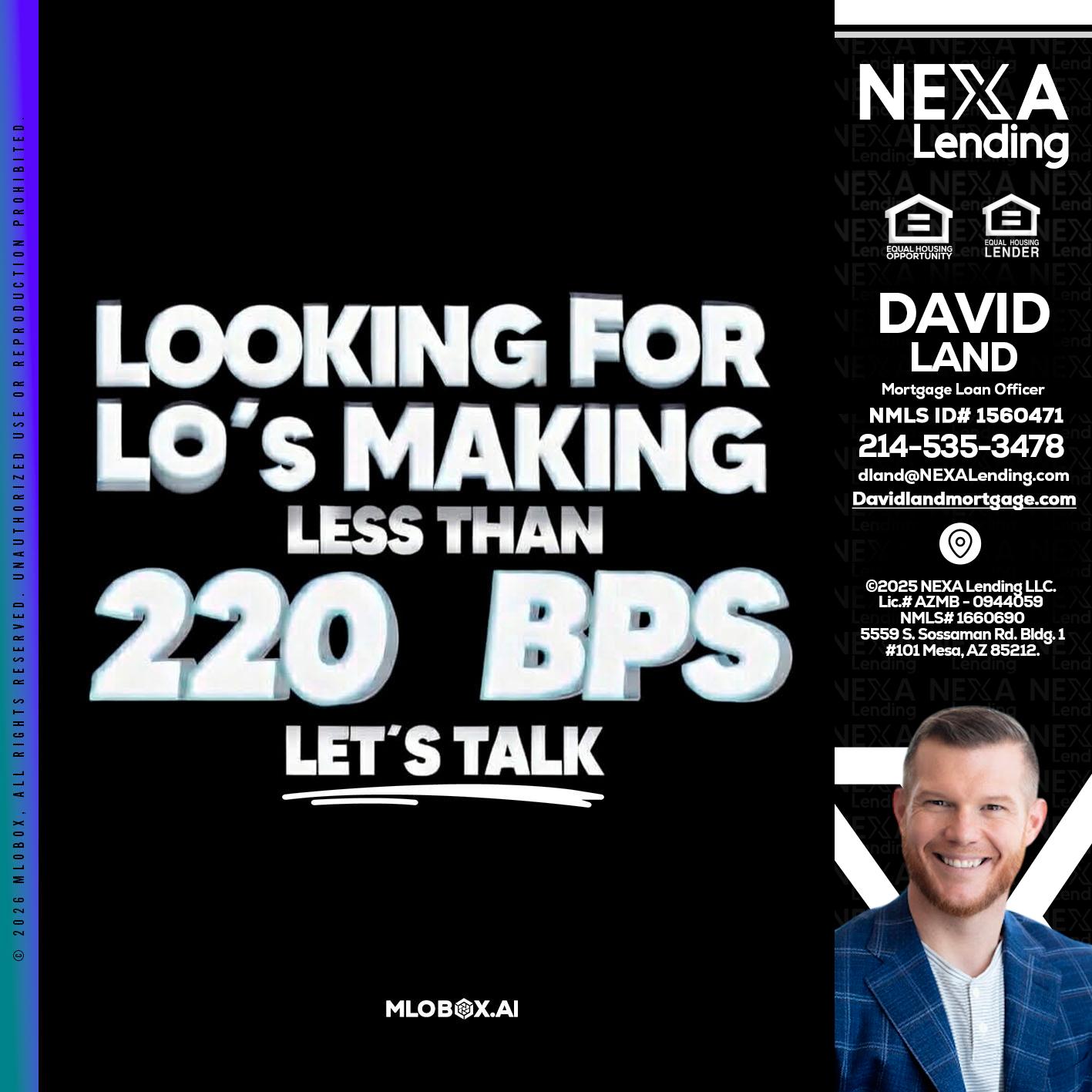 LOOKING FOR - David Land -Mortgage Loan Officer