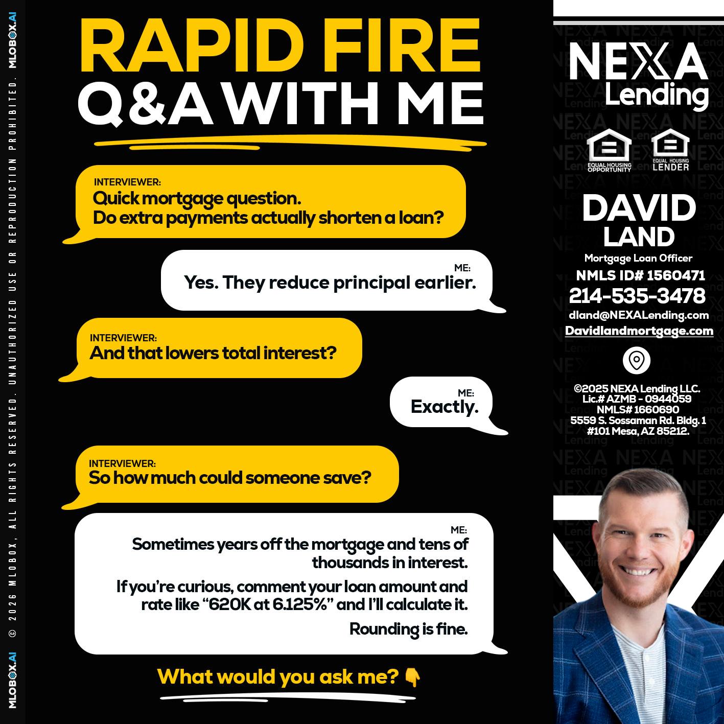 RAPID FIRE QA - David Land -Mortgage Loan Officer