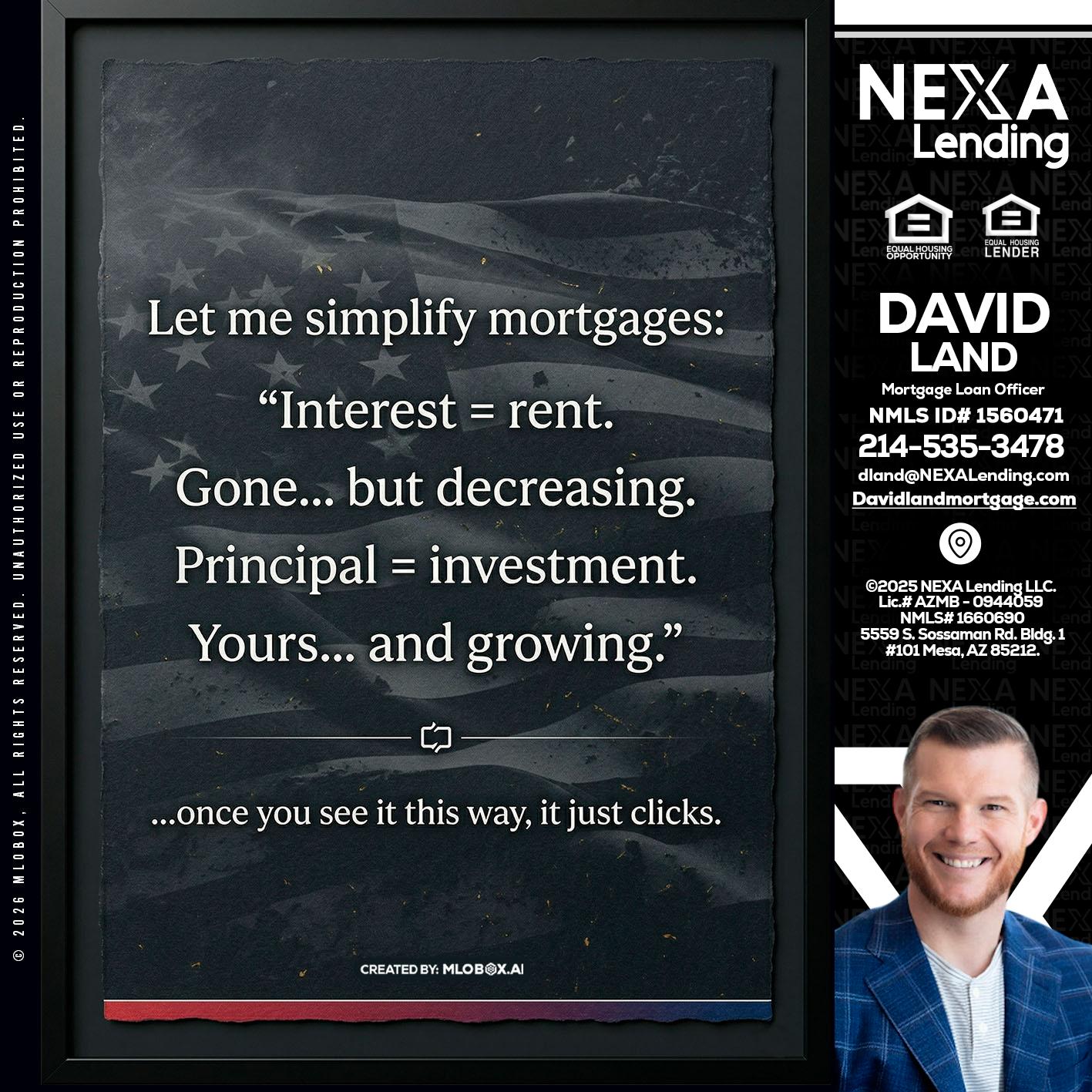 LET ME SIMPLIFY - David Land -Mortgage Loan Officer