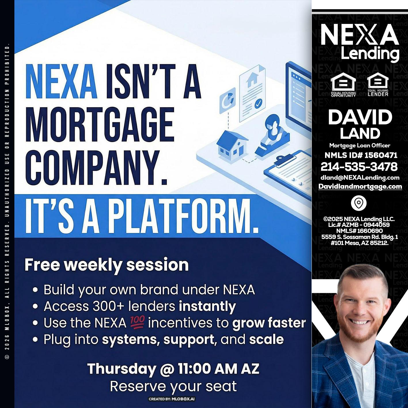 NEXA ISNT - David Land -Mortgage Loan Officer