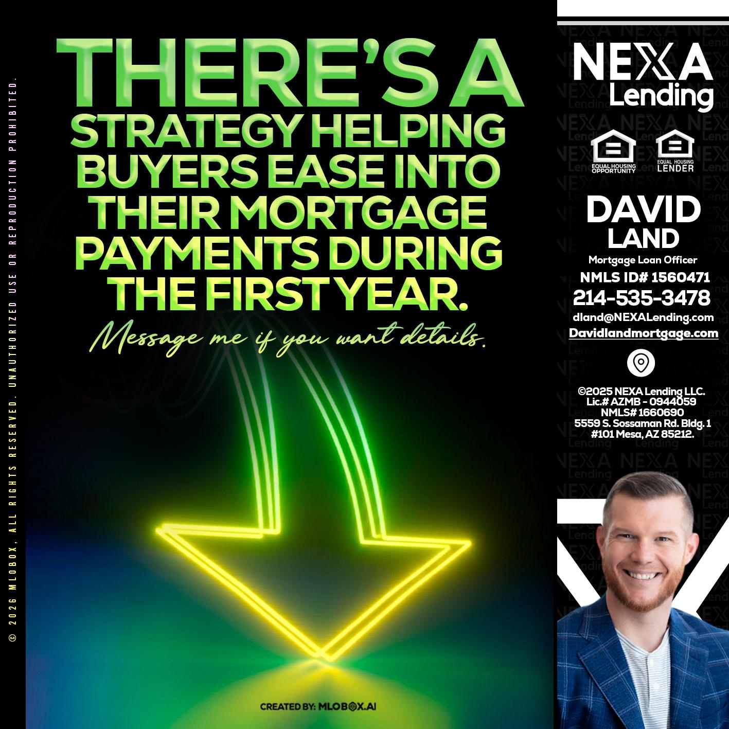 THERES A STATEGY - David Land -Mortgage Loan Officer