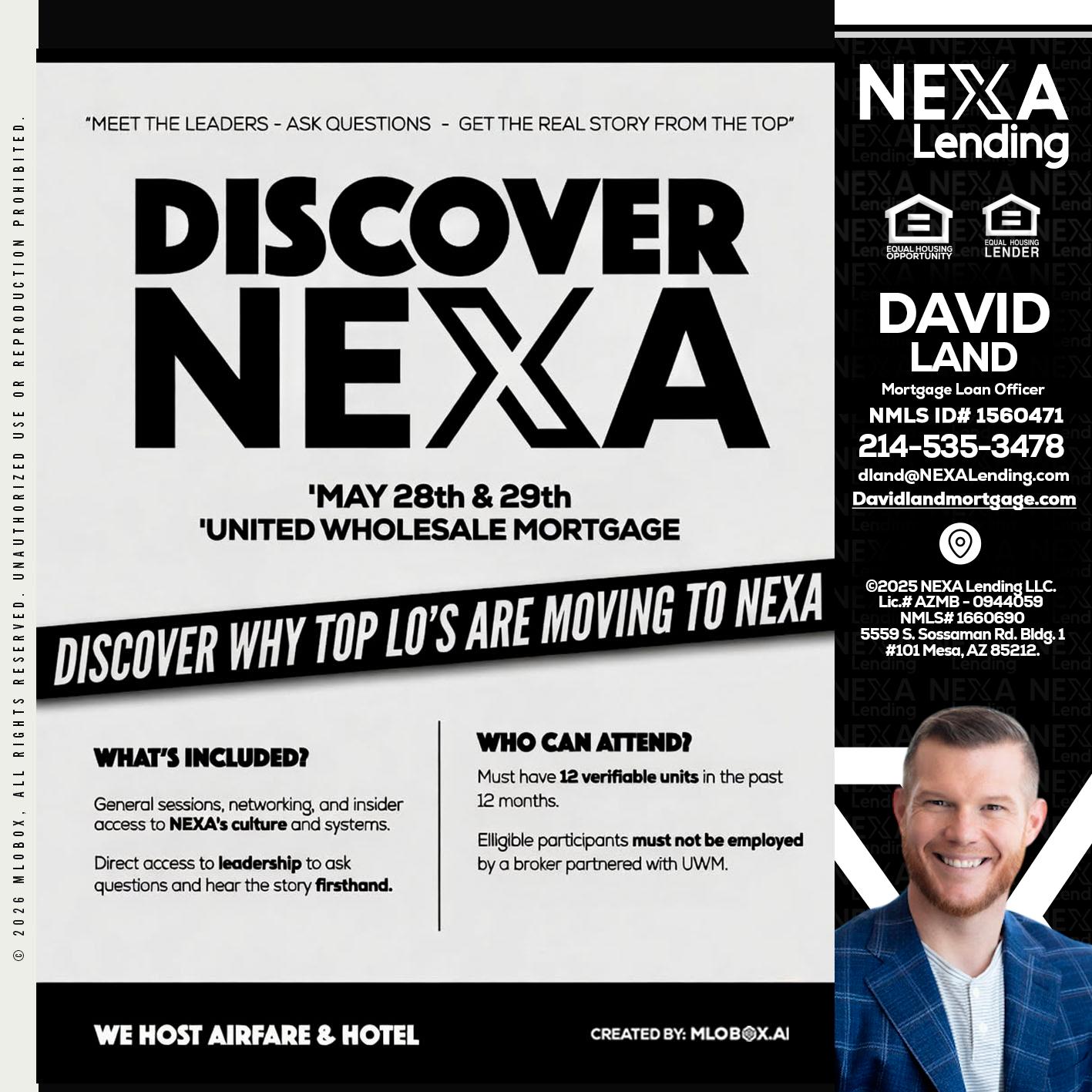 DISCOVER NEXA - David Land -Mortgage Loan Officer