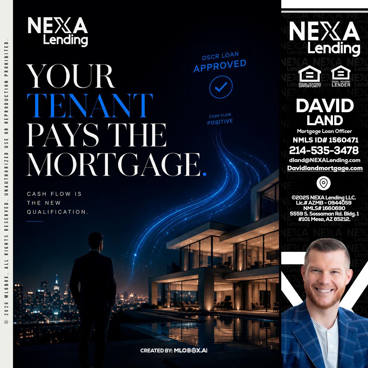 DSCR LOANS - David Land -Mortgage Loan Officer