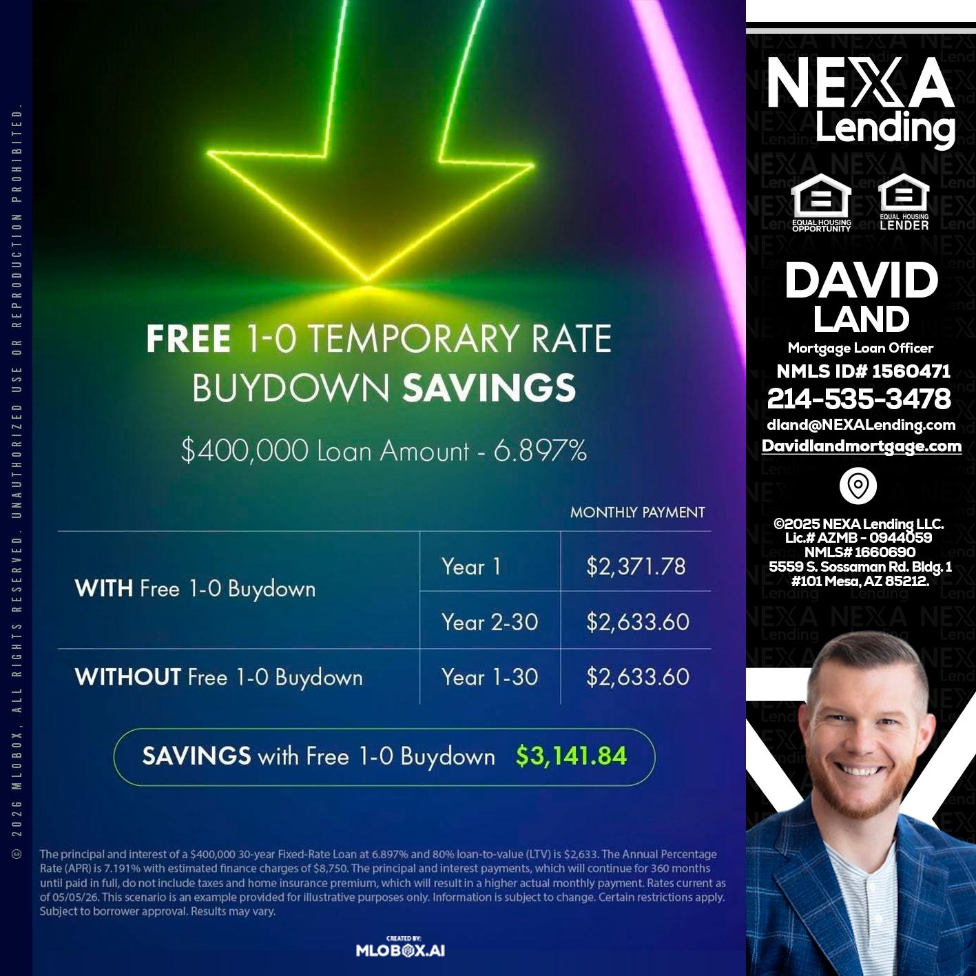 BUYDOWN - David Land -Mortgage Loan Officer