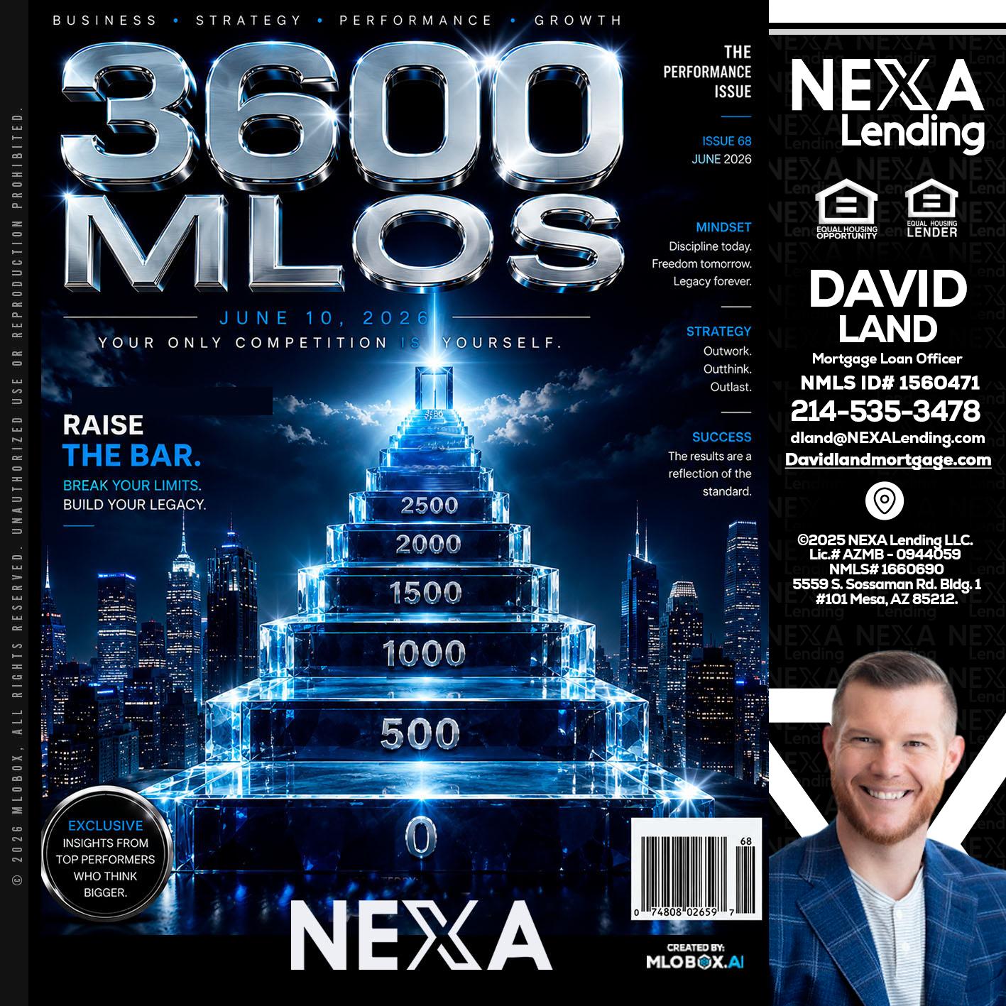 3600 MLOs - David Land -Mortgage Loan Officer