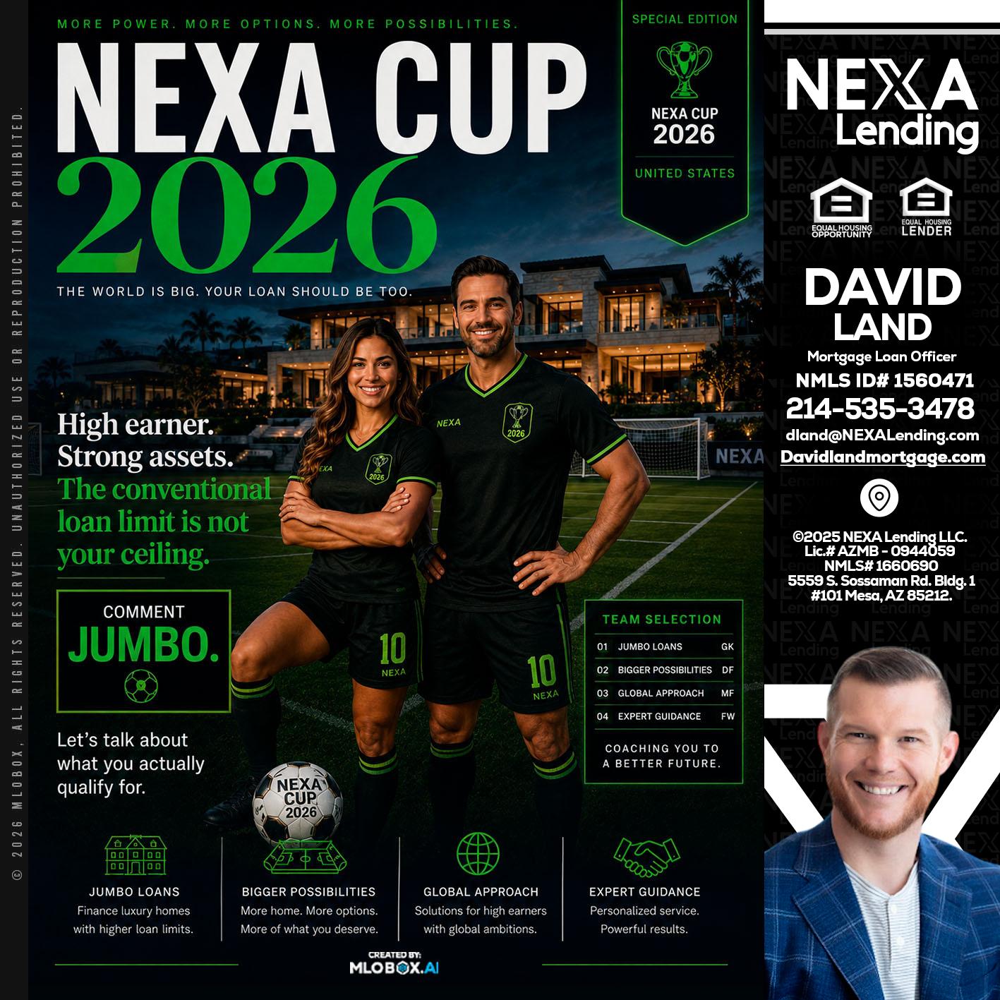 NEXA CUP 2026 - David Land -Mortgage Loan Officer