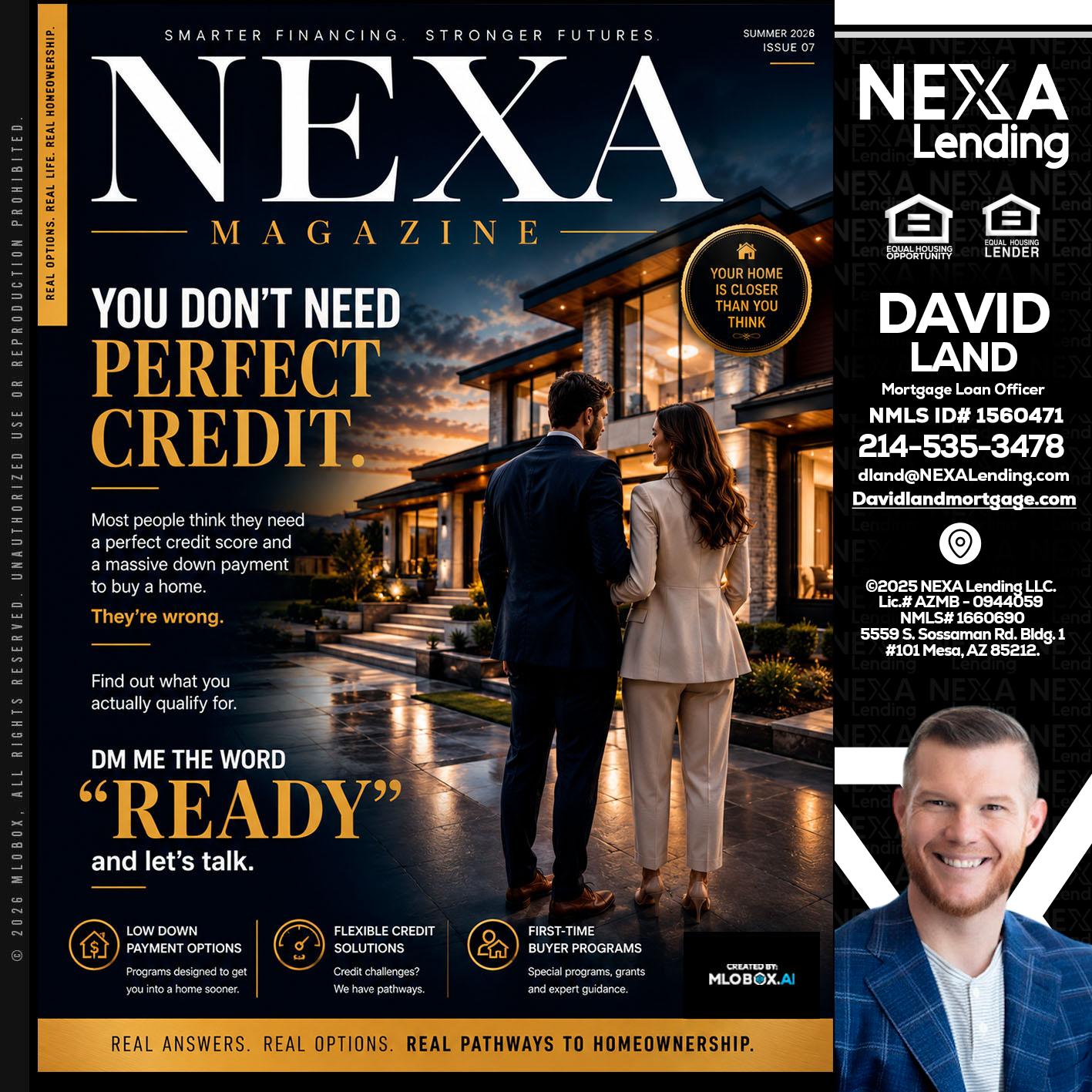 NEXA MAGAZINE - David Land -Mortgage Loan Officer