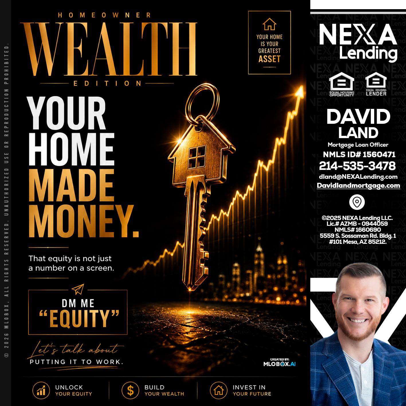 YOUR HOME MADE - David Land -Mortgage Loan Officer