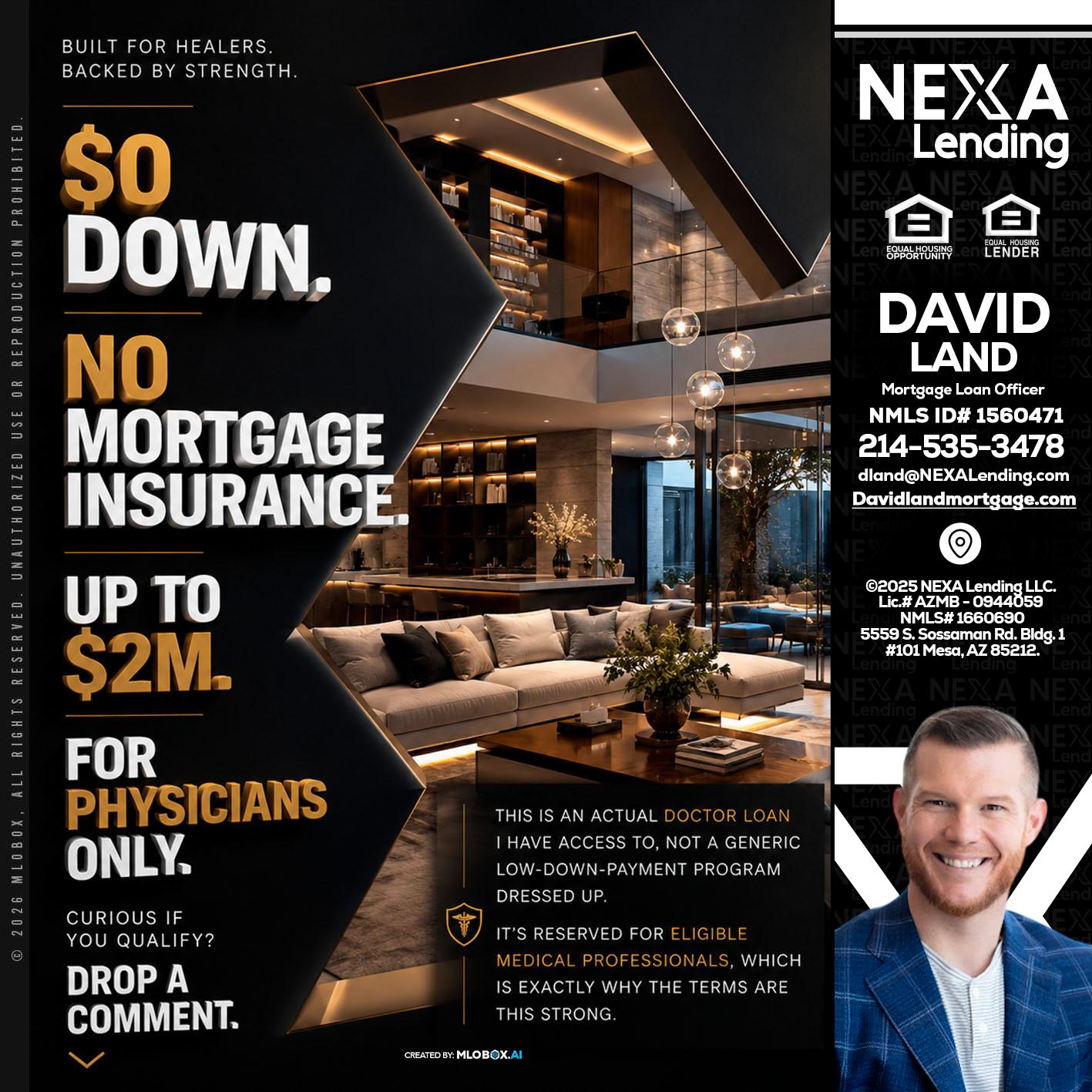 $0 DOWN - David Land -Mortgage Loan Officer