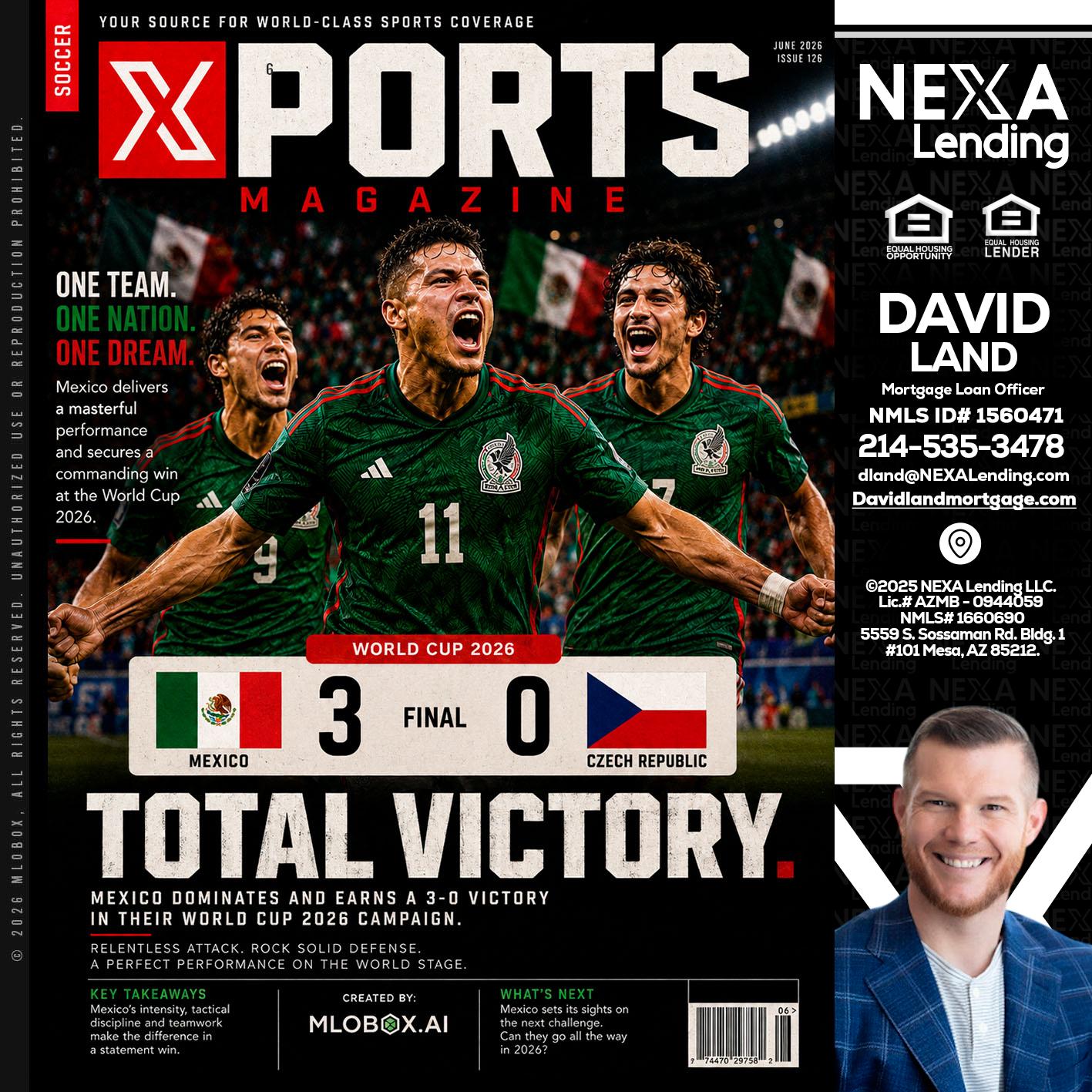 World Cup 2026 MEX 1-0 CZECH - David Land -Mortgage Loan Officer