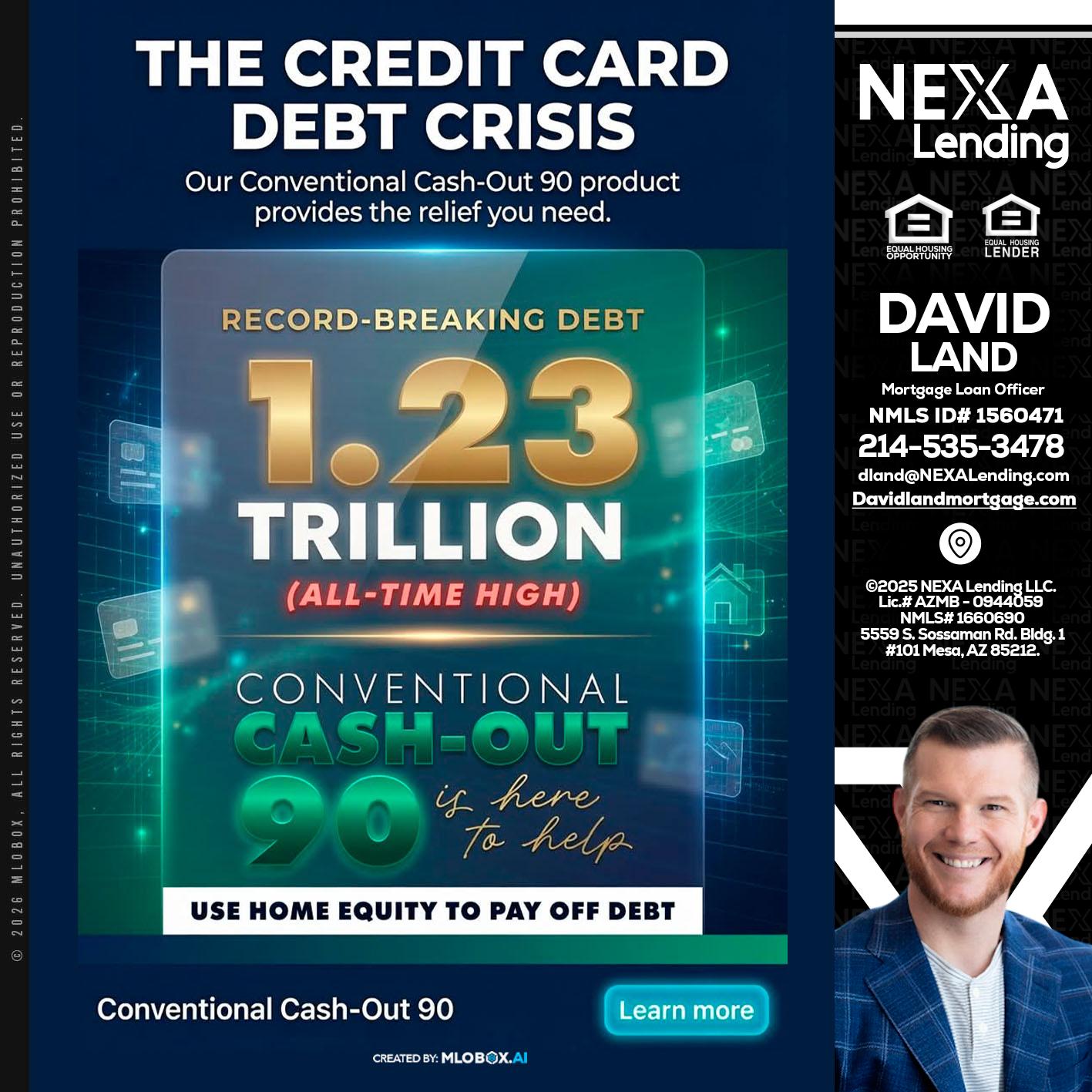 THE CREDIT CARD - David Land -Mortgage Loan Officer
