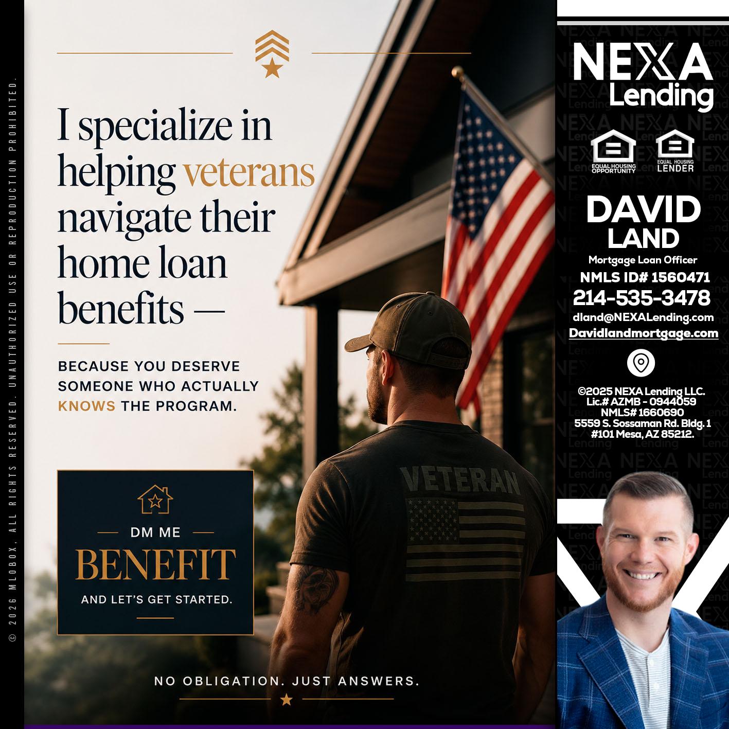I SPECIALIZE - David Land -Mortgage Loan Officer