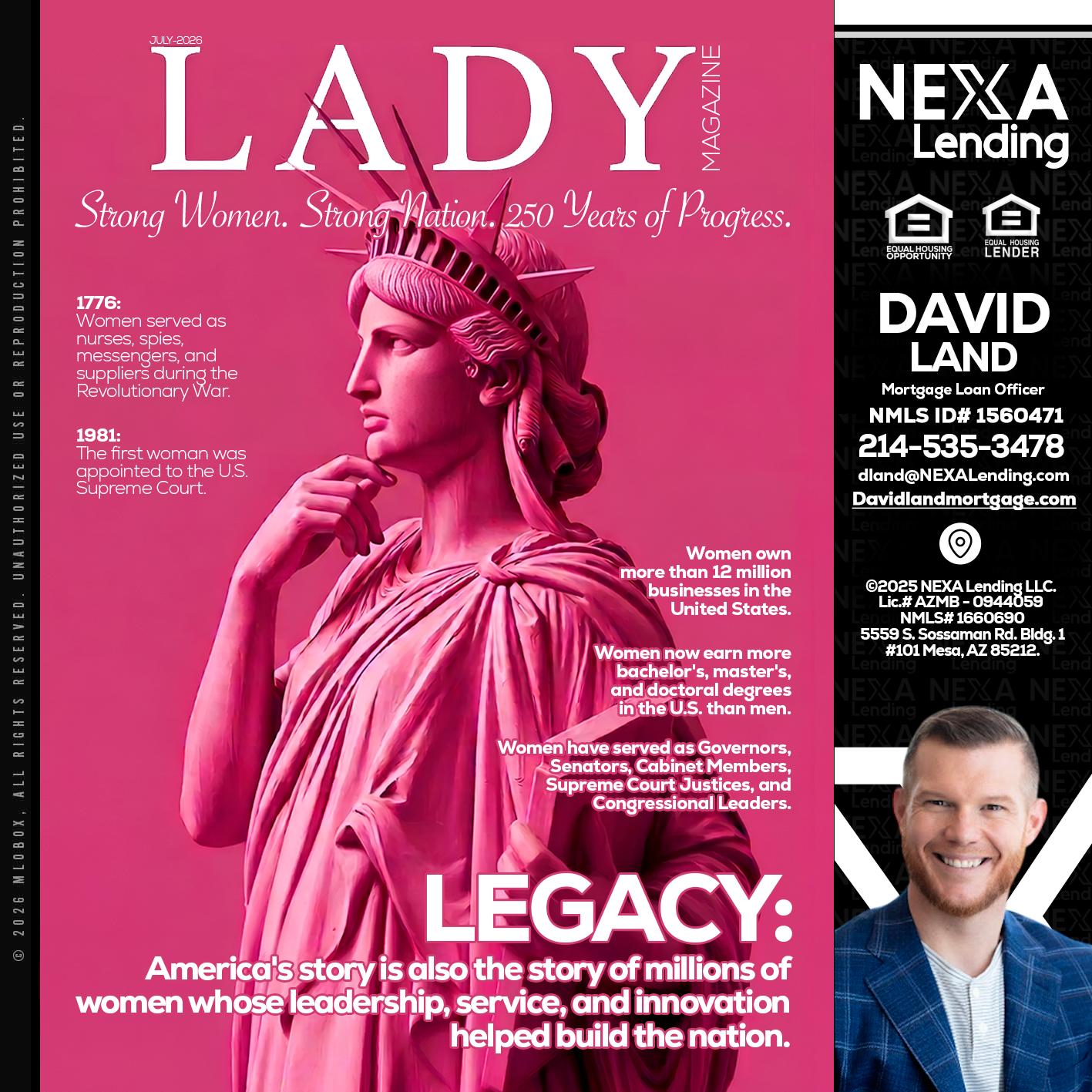 LADY LIBERTY! - David Land -Mortgage Loan Officer