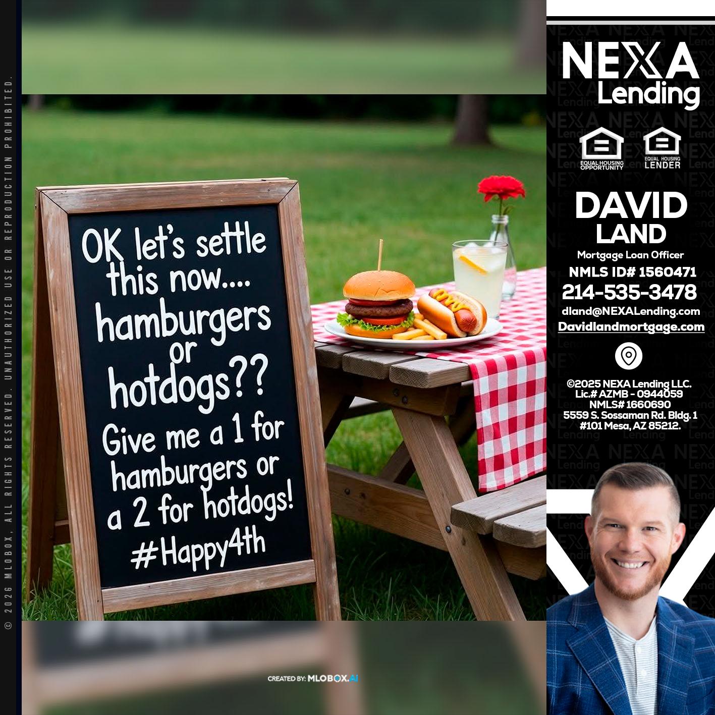 let settle this - David Land -Mortgage Loan Officer