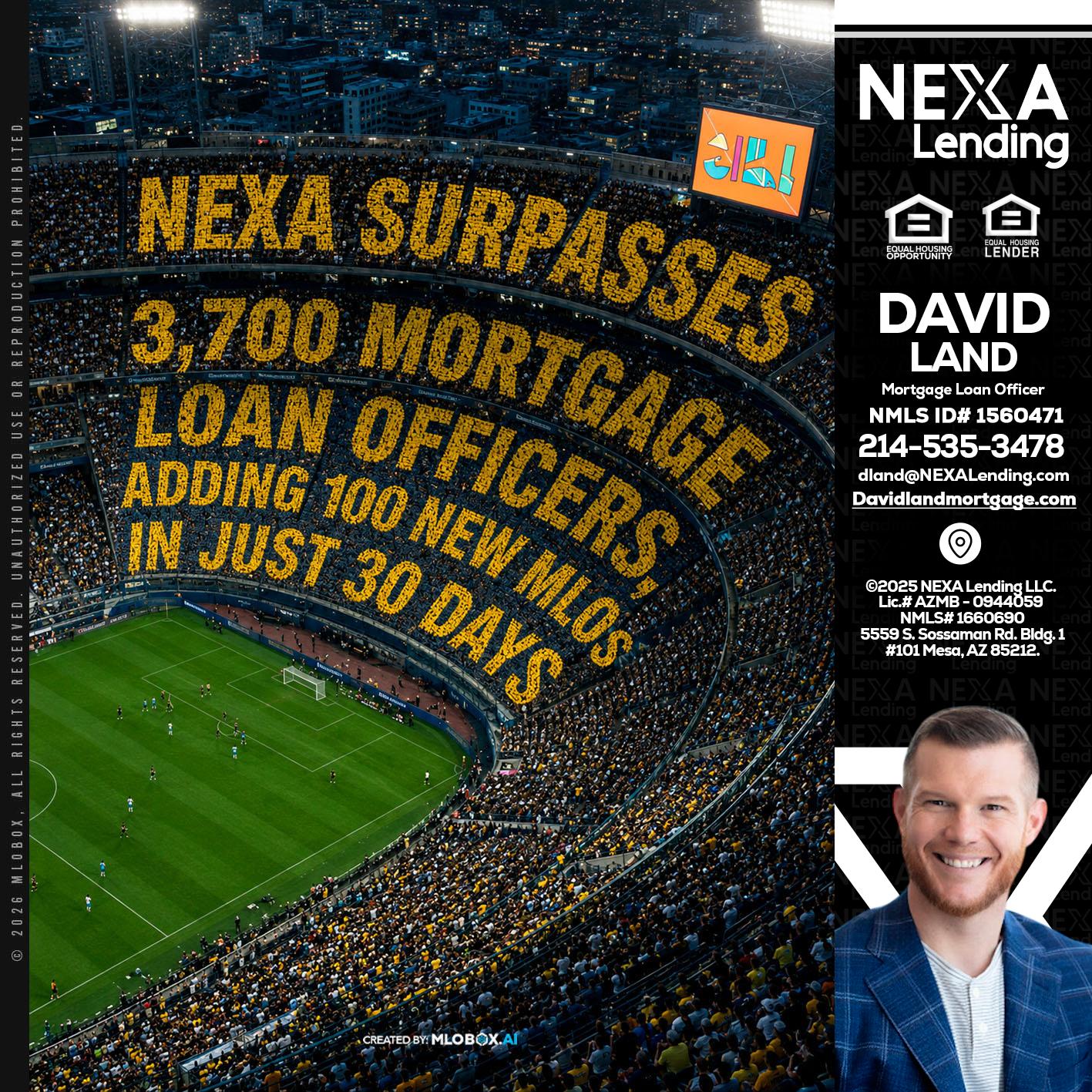 NEXA SURPASSES - David Land -Mortgage Loan Officer