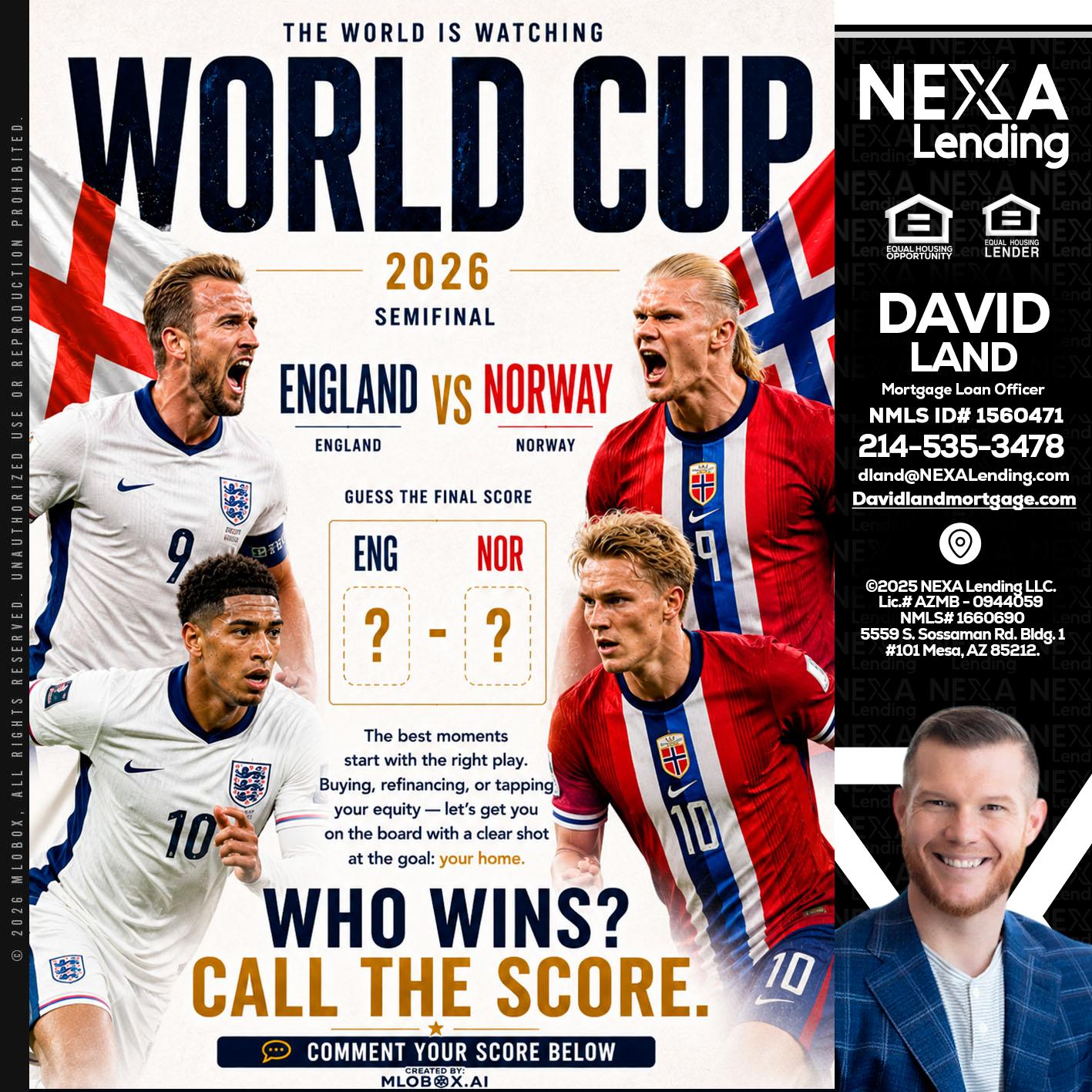 WORLD CUP 2026 - David Land -Mortgage Loan Officer