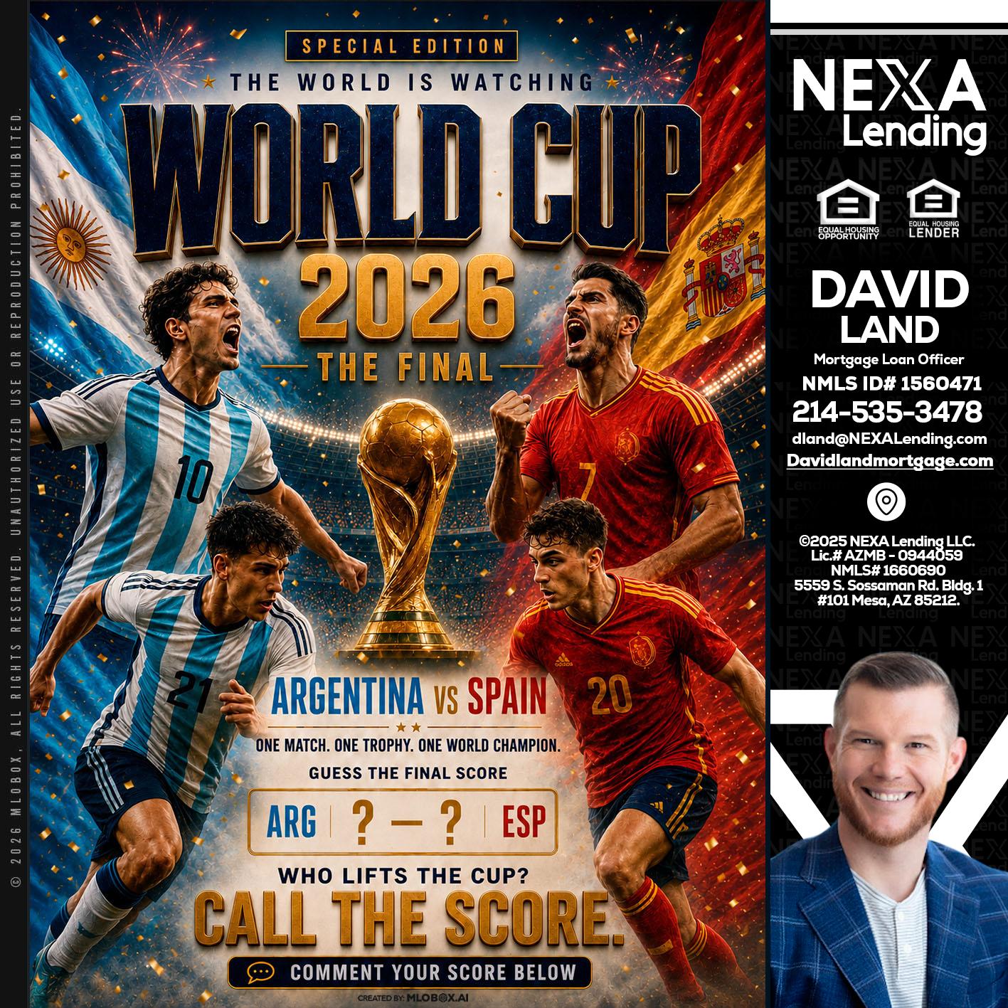 World Cup 2026 finals - David Land -Mortgage Loan Officer