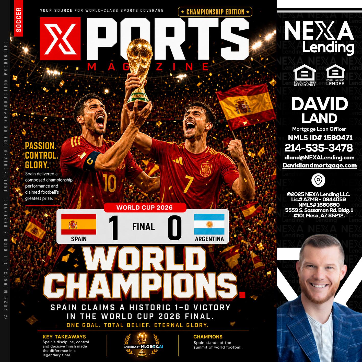 SPAIN CHAMPION - David Land -Mortgage Loan Officer