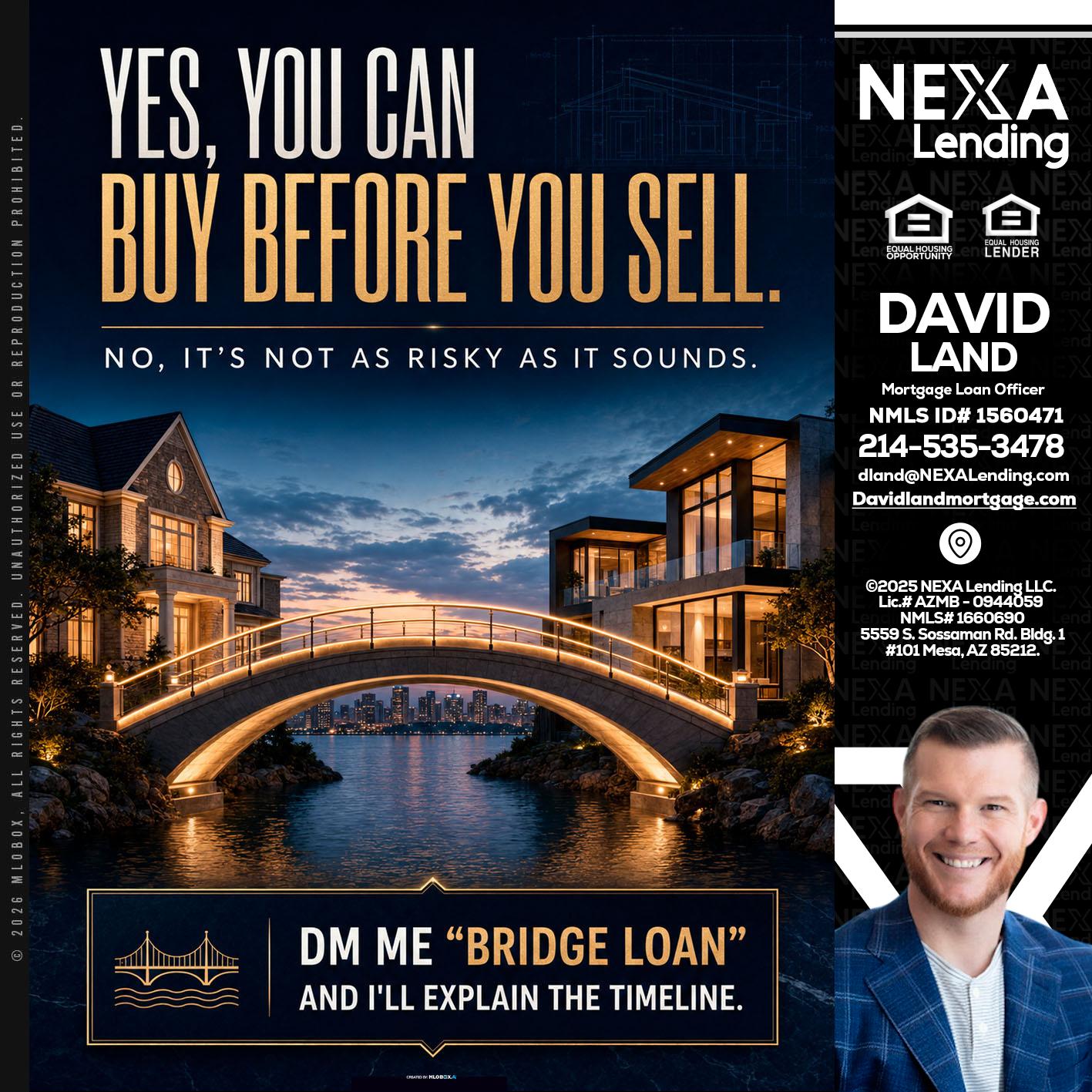 YES, YOU CAN - David Land -Mortgage Loan Officer