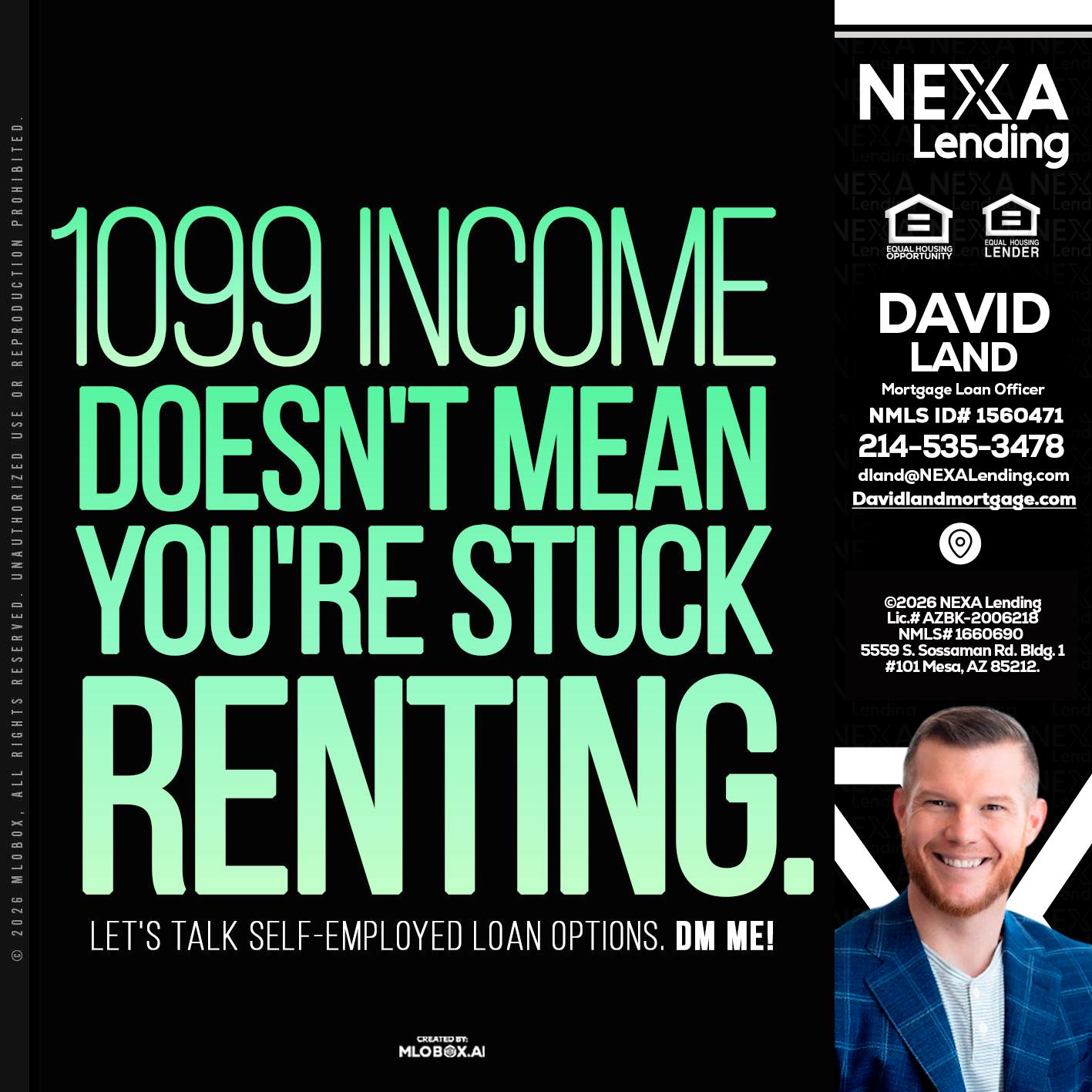 1099 income - David Land -Mortgage Loan Officer