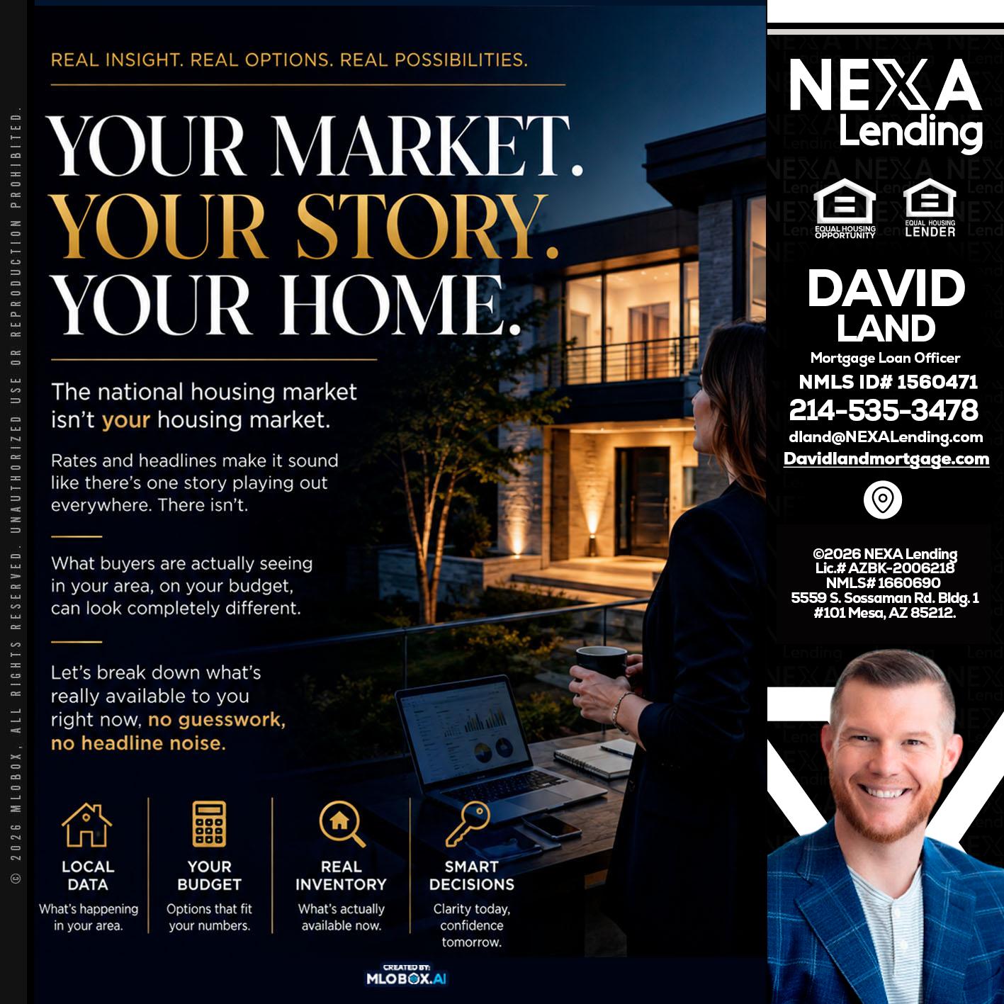 your market - David Land -Mortgage Loan Officer