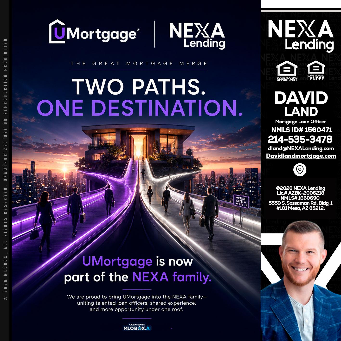 two path - David Land -Mortgage Loan Officer