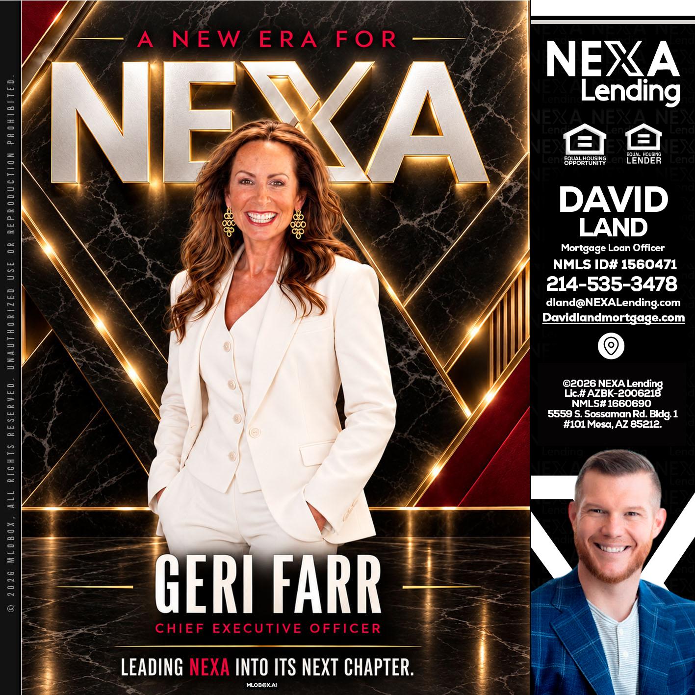GERI FARR - David Land -Mortgage Loan Officer