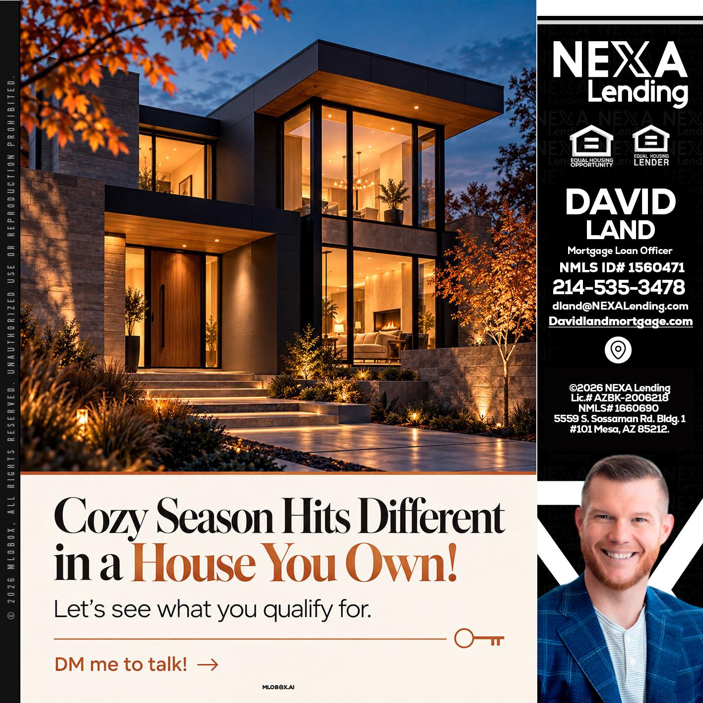 COZY SEASON - David Land -Mortgage Loan Officer