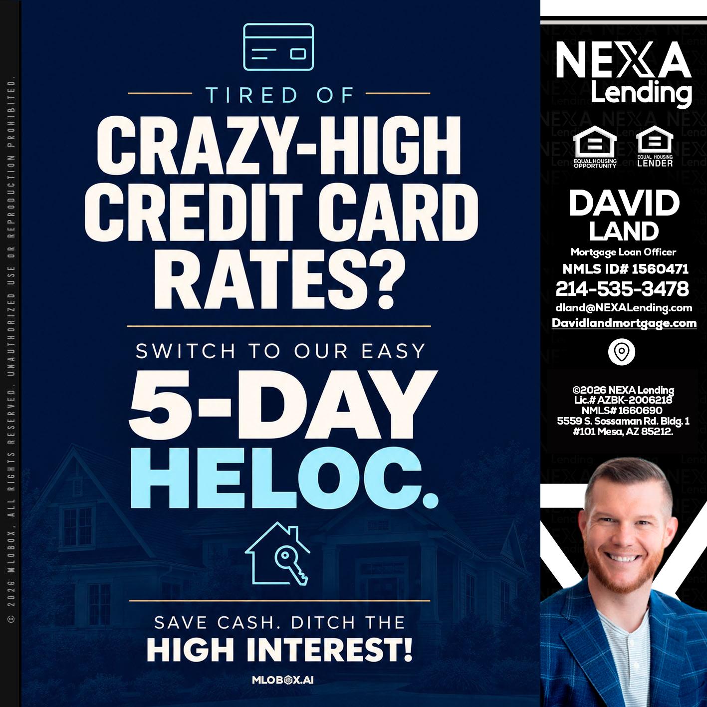 crazy high - David Land -Mortgage Loan Officer