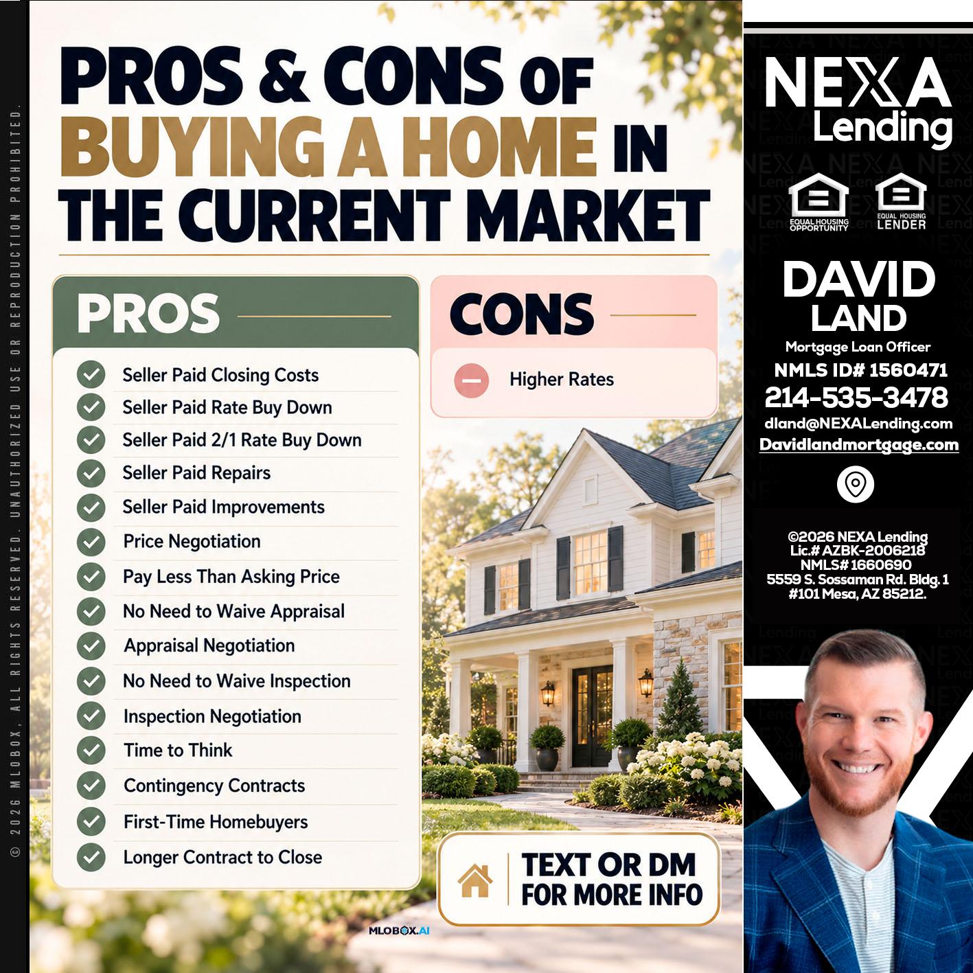 pros and cons - David Land -Mortgage Loan Officer