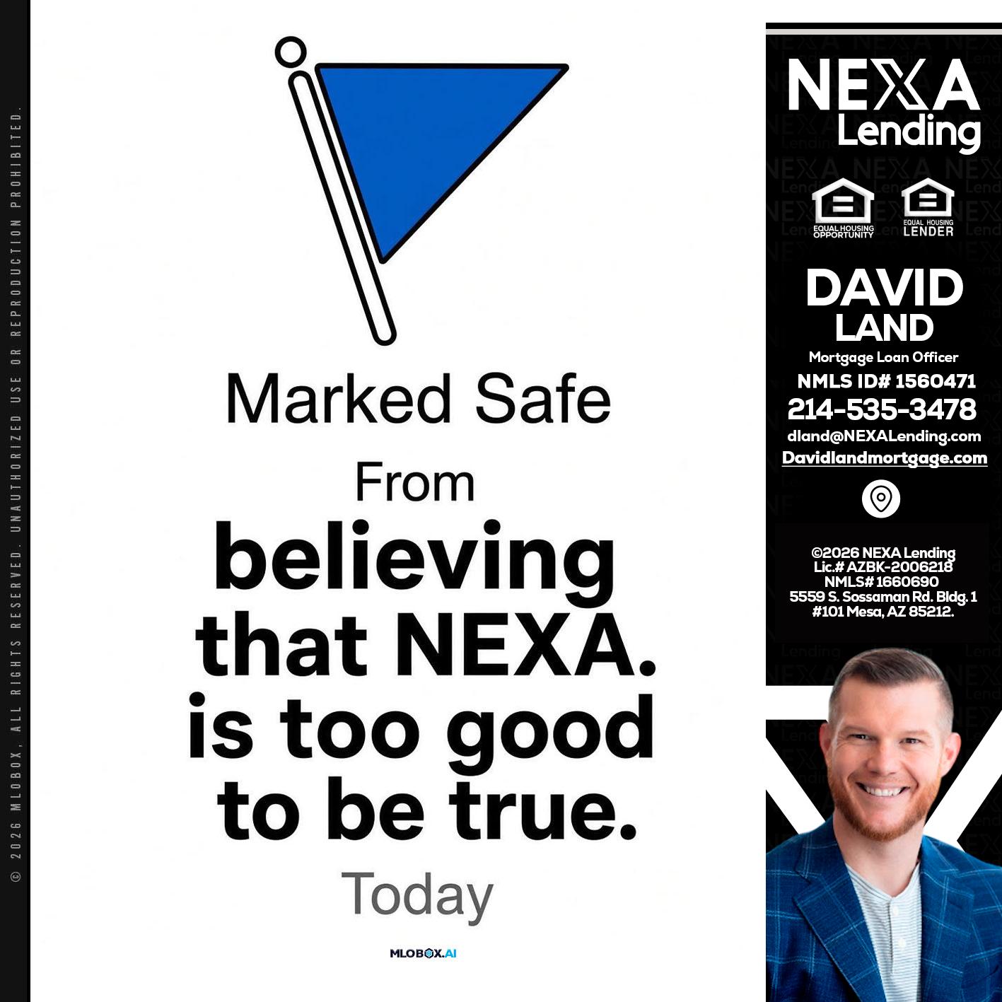 MARKED SAFE - David Land -Mortgage Loan Officer
